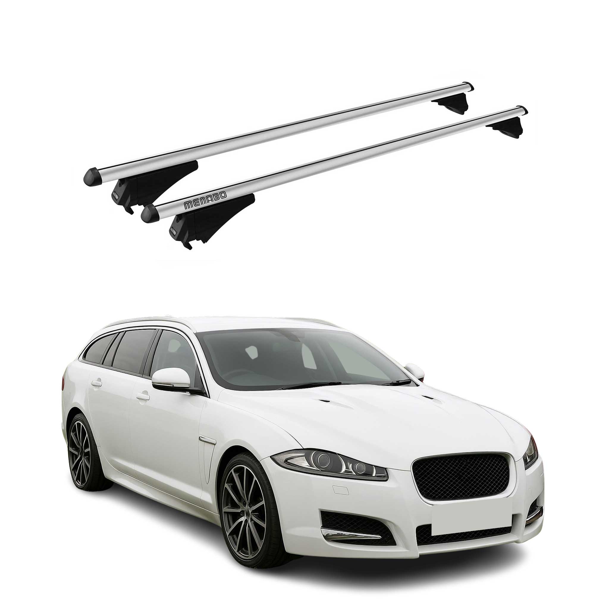 2009-2015 Jaguar XF Roof Rack Cross Bars Silver