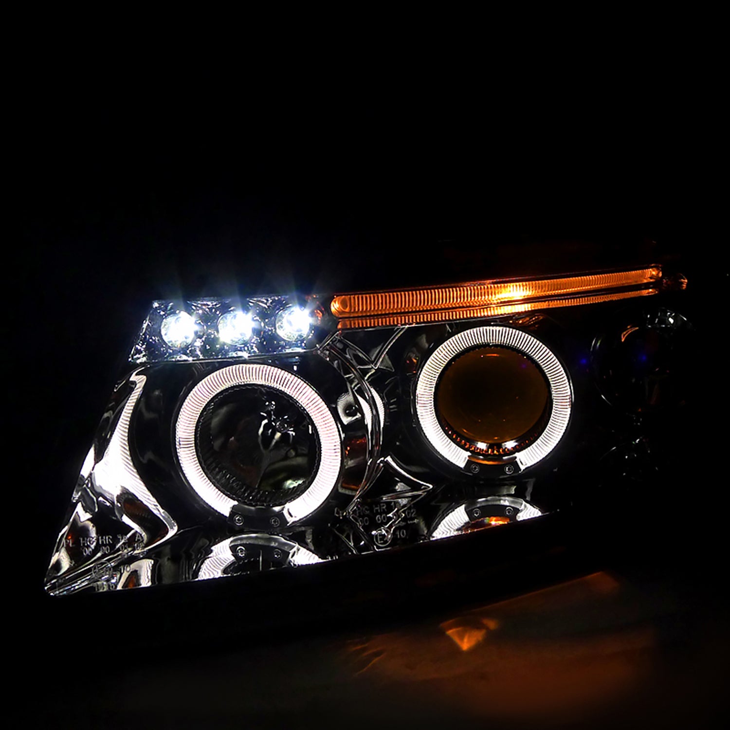 1997-2000 VW Passat Dual Halo Projector Headlights Chrome/Clear Lens