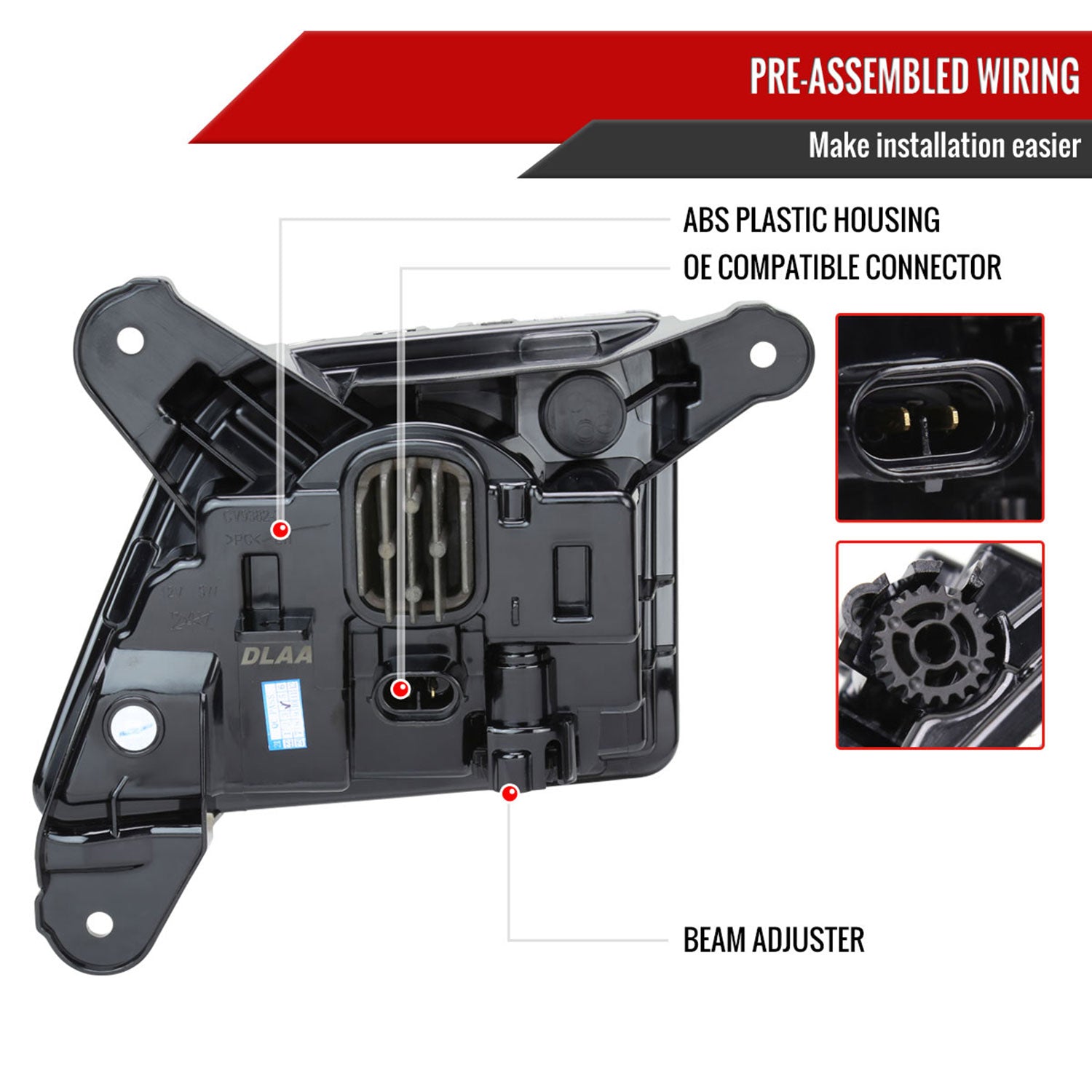 2019-2022 Chevy Silverado 1500/2500HD/3500HD LED Fog Lights Kit Matt Black