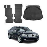 2010-2014 Mercedes C Class W204 Floor Mats & Cargo Liner Full Set All Weather