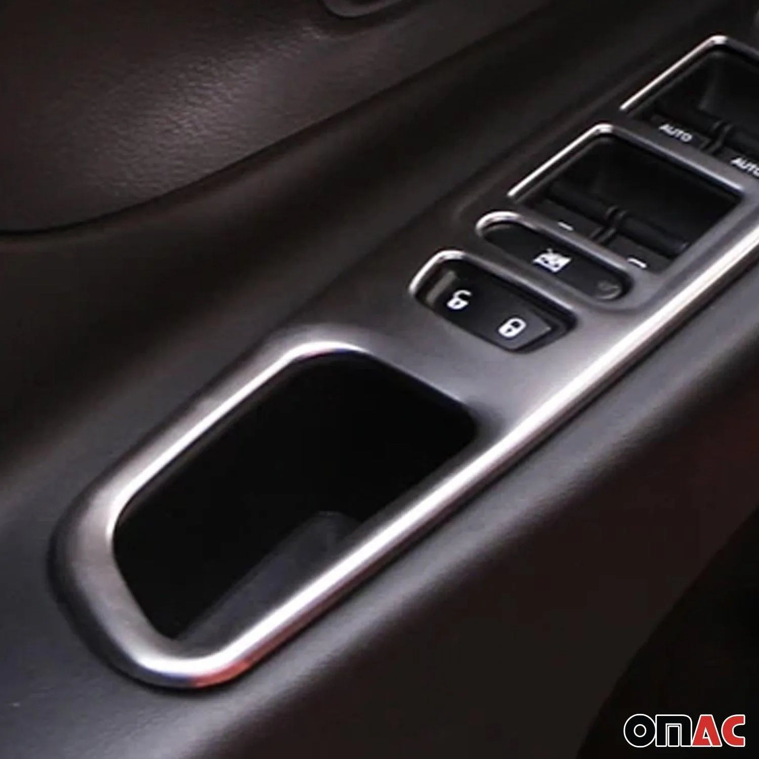 2015-2024 Jeep Renegade Windows Button Cover Trim Chrome ABS Silver 4 Pcs