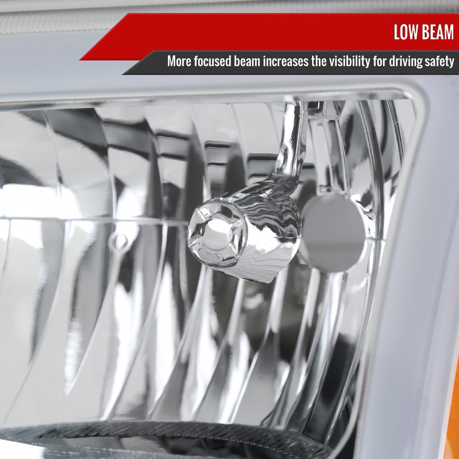 2002-2006 Chevy Avalanche/ Silverado LED Bar Headlights&Bumper Lights Chrome