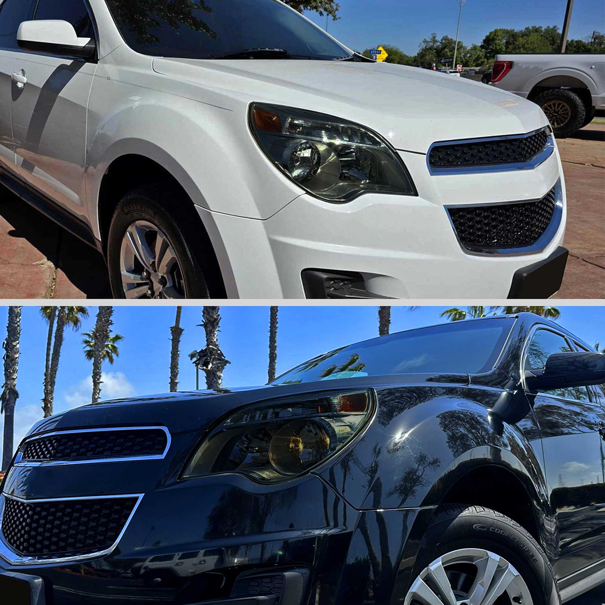 For Chevrolet Equinox 2010-2015 Factory Style Headlights Chrome Housing Smoked Lens