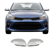2018-2023 Kia Rio Side Mirror Cover Caps Stainless Steel Silver 2 Pcs
