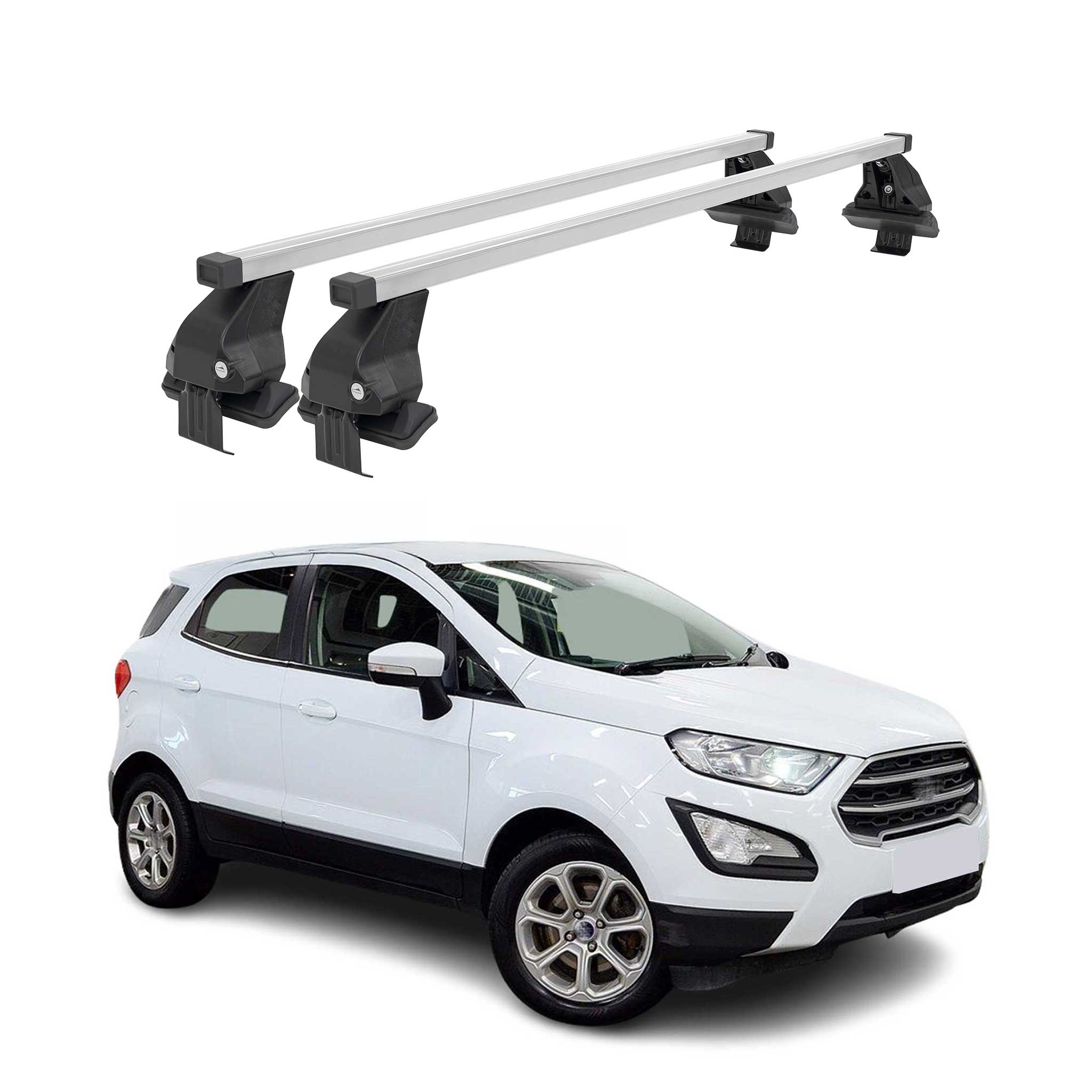 2018-2022 Ford EcoSport Roof Rack Cross Bars Silver