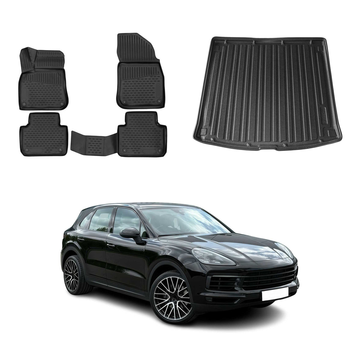 OMAC Floor Mats & Cargo Liners for Porsche Cayenne 3.gen 2019-2026