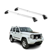 2008-2013 Jeep Cherokee KK Roof Rack Cross Bars Silver