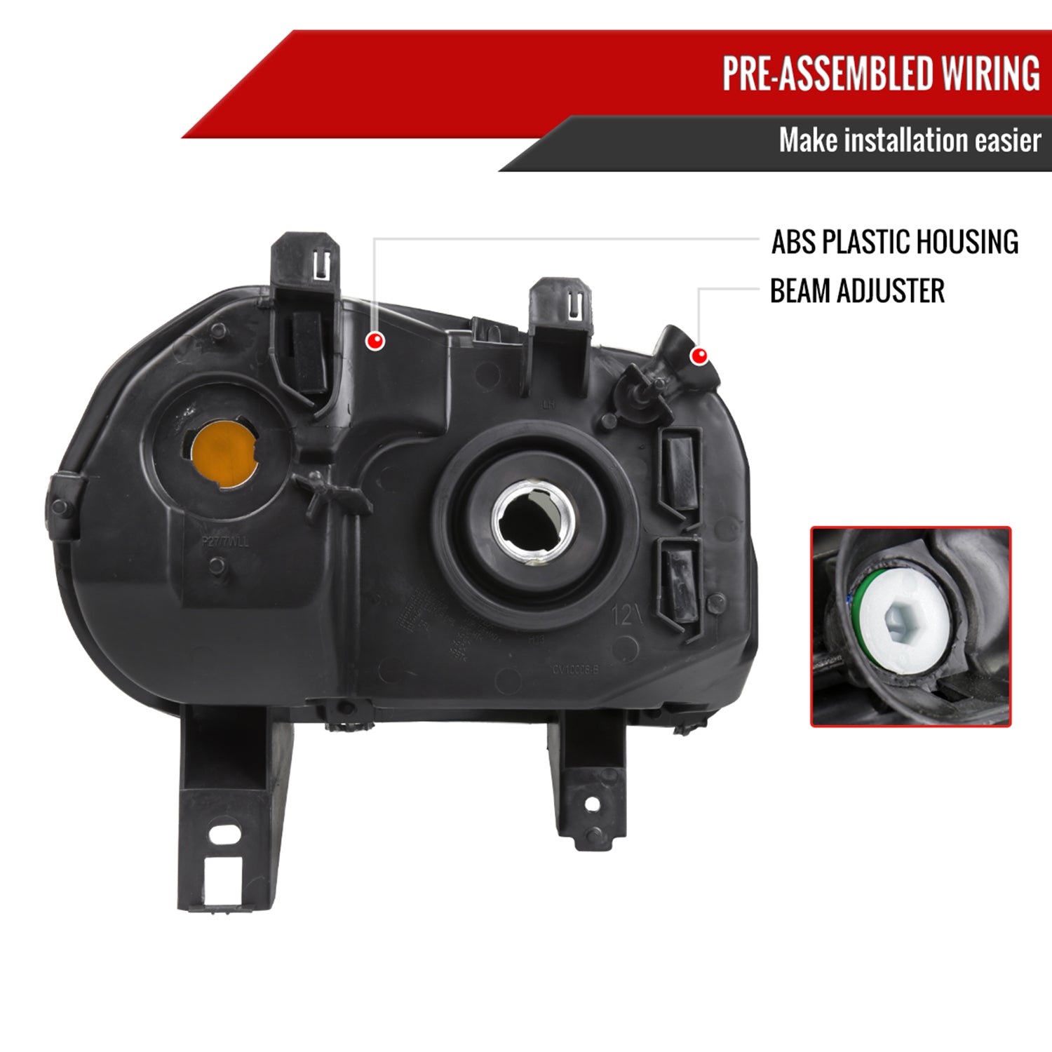 2006-2011 Chevy HHR Factory Style Headlights Matte Black Housing/Clear Lens