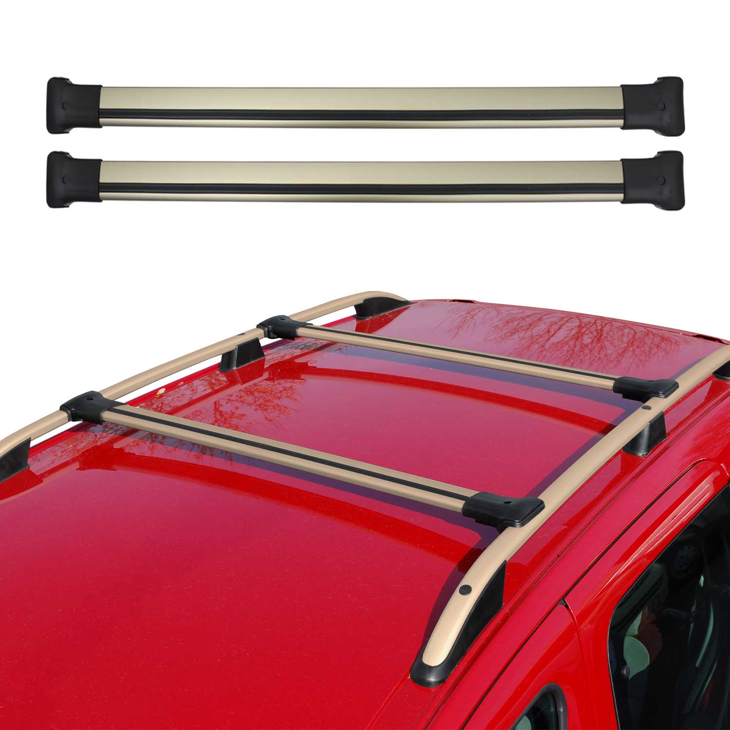 2015-2022 Ram Promaster City Roof Rack Cross Bars Bronze