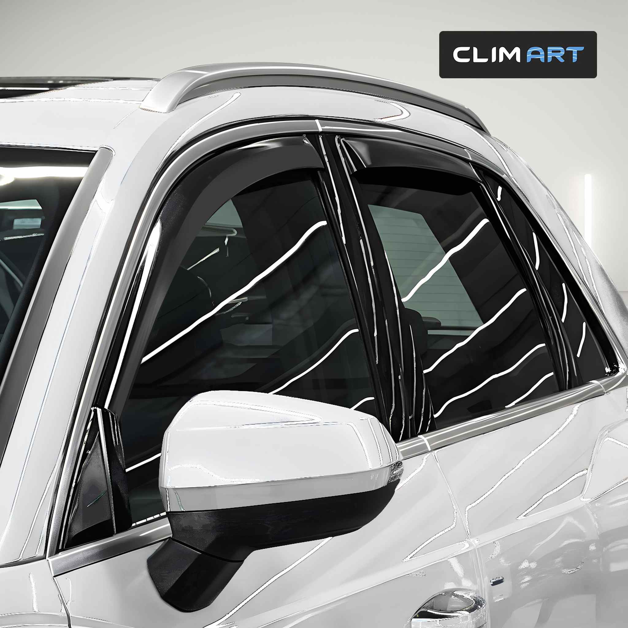 Clim Art Wind Deflectors for Audi Q3 2019-2026 In-channel Dark Smoke 4Pcs