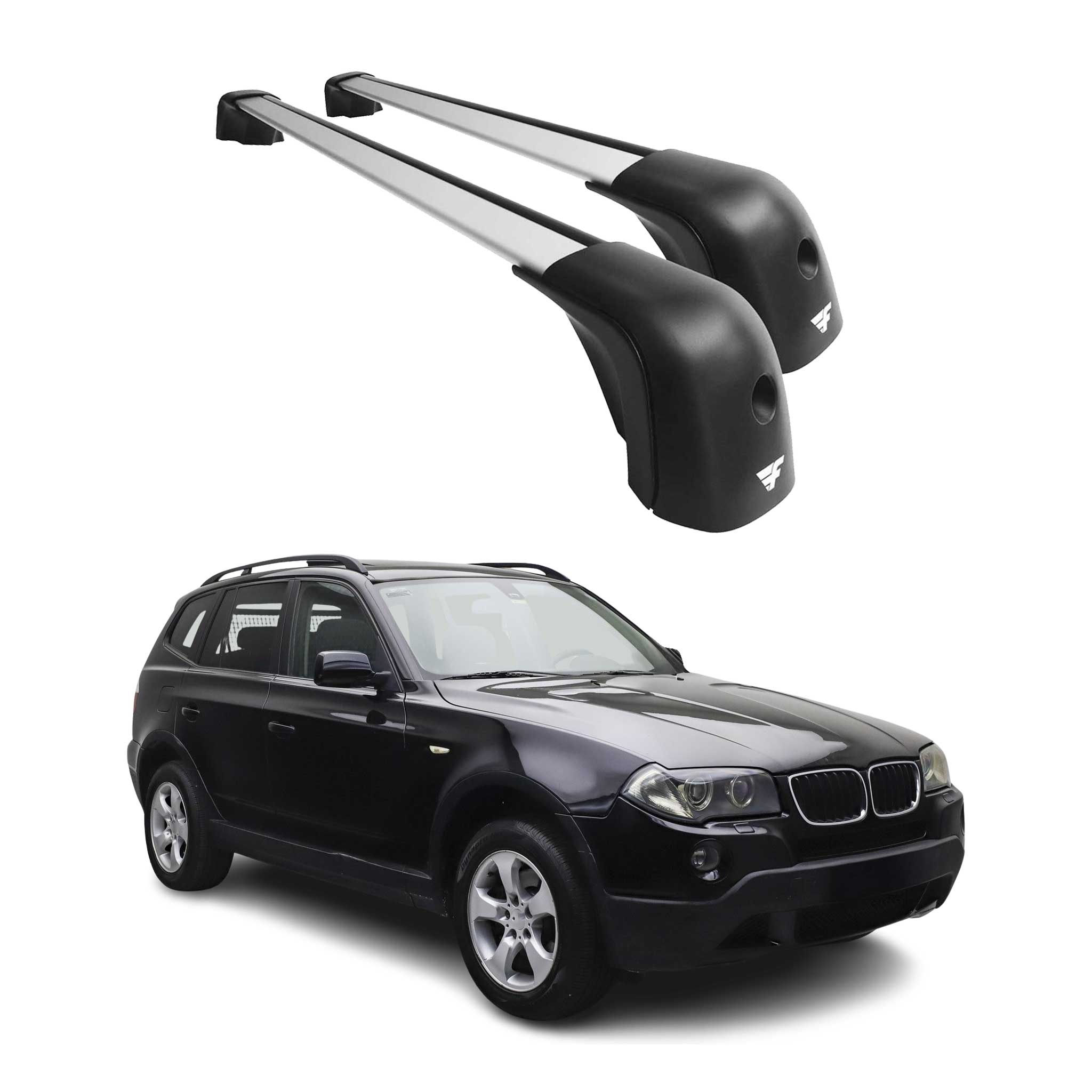 2004-2010 BMW X3 E83 Roof Racks Cross Bars Silver