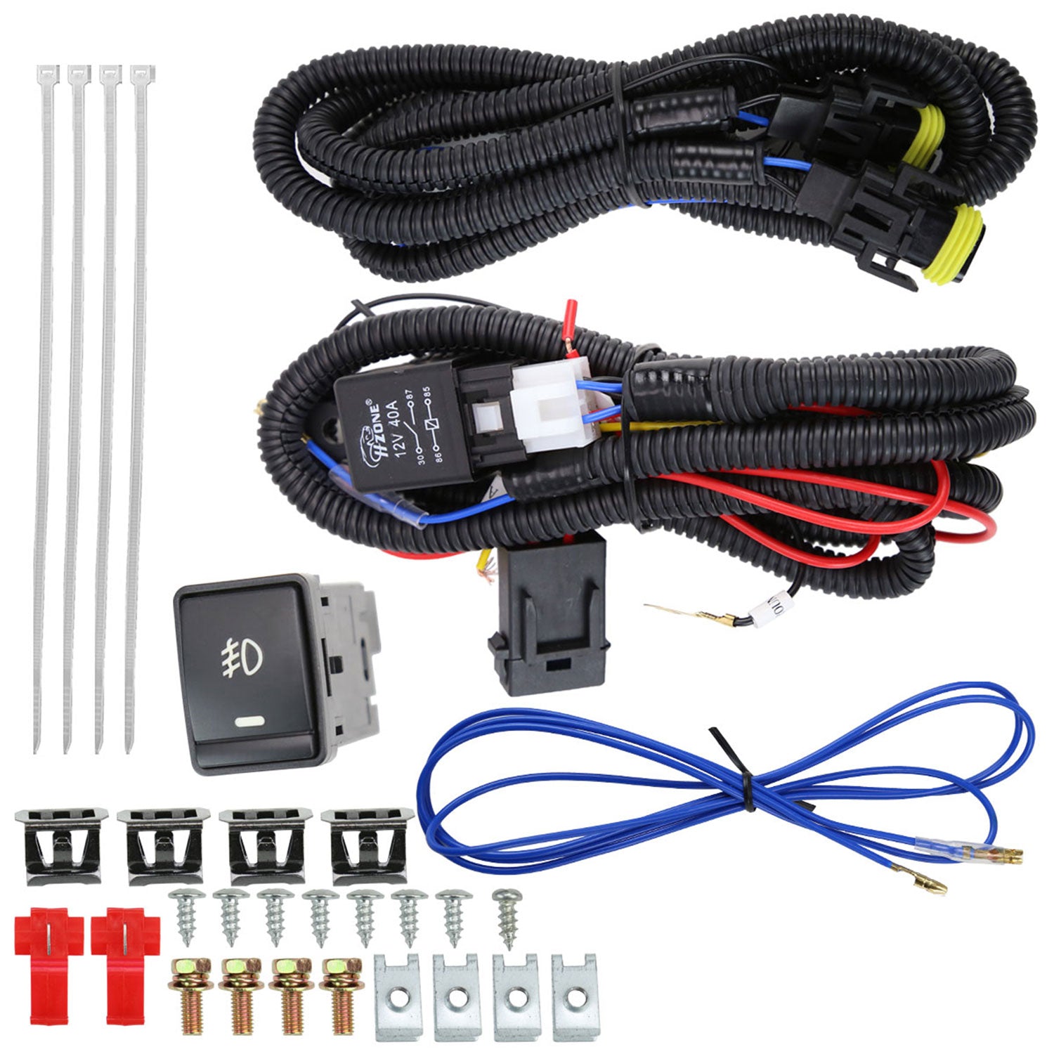 2017-2019 Nissan Versa Note Hatchback H8 Fog Lights Kit Chrome/Clear Lens