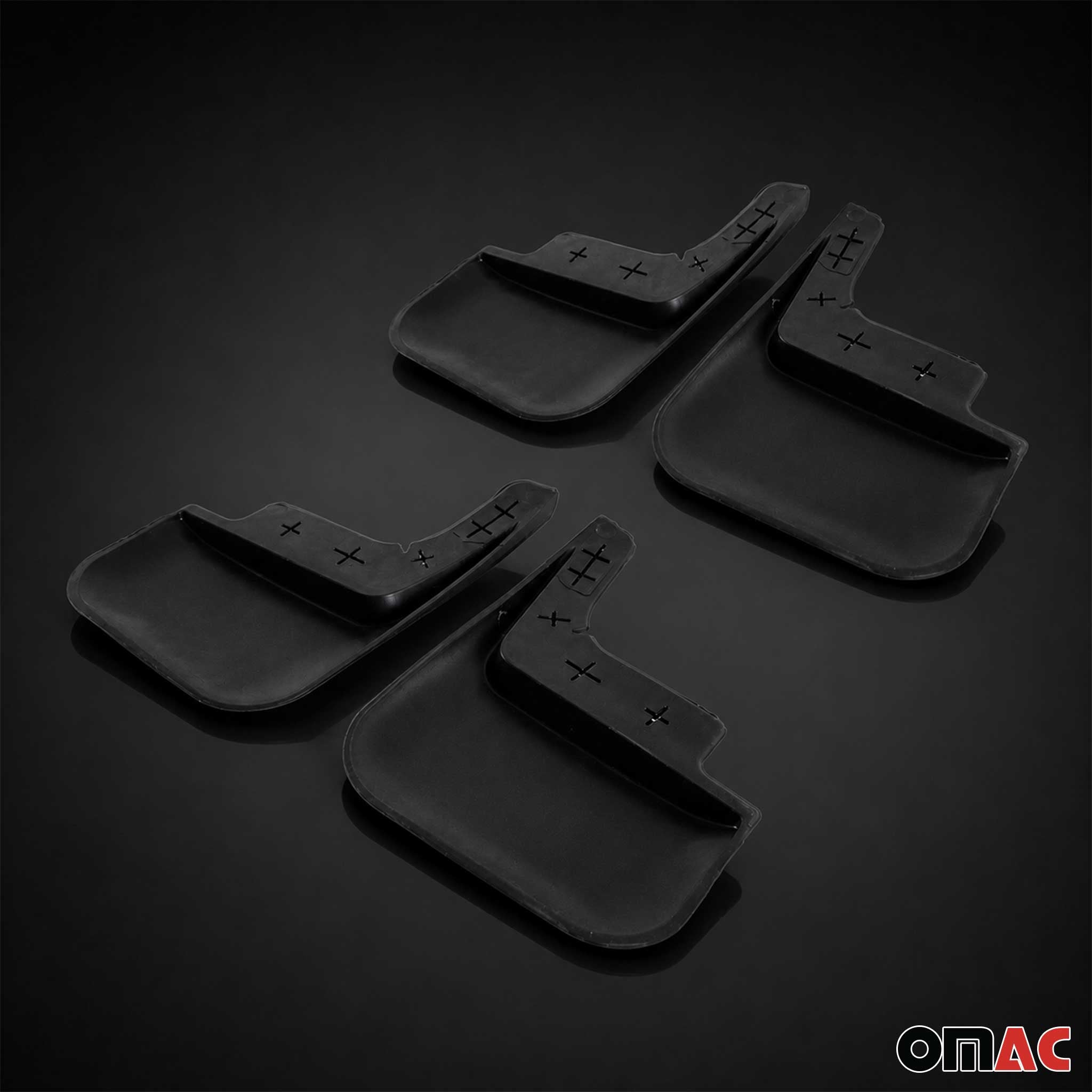 2014-2020 Fiat 500L Mud Guards Splash Mud Flaps Black 4 Pcs