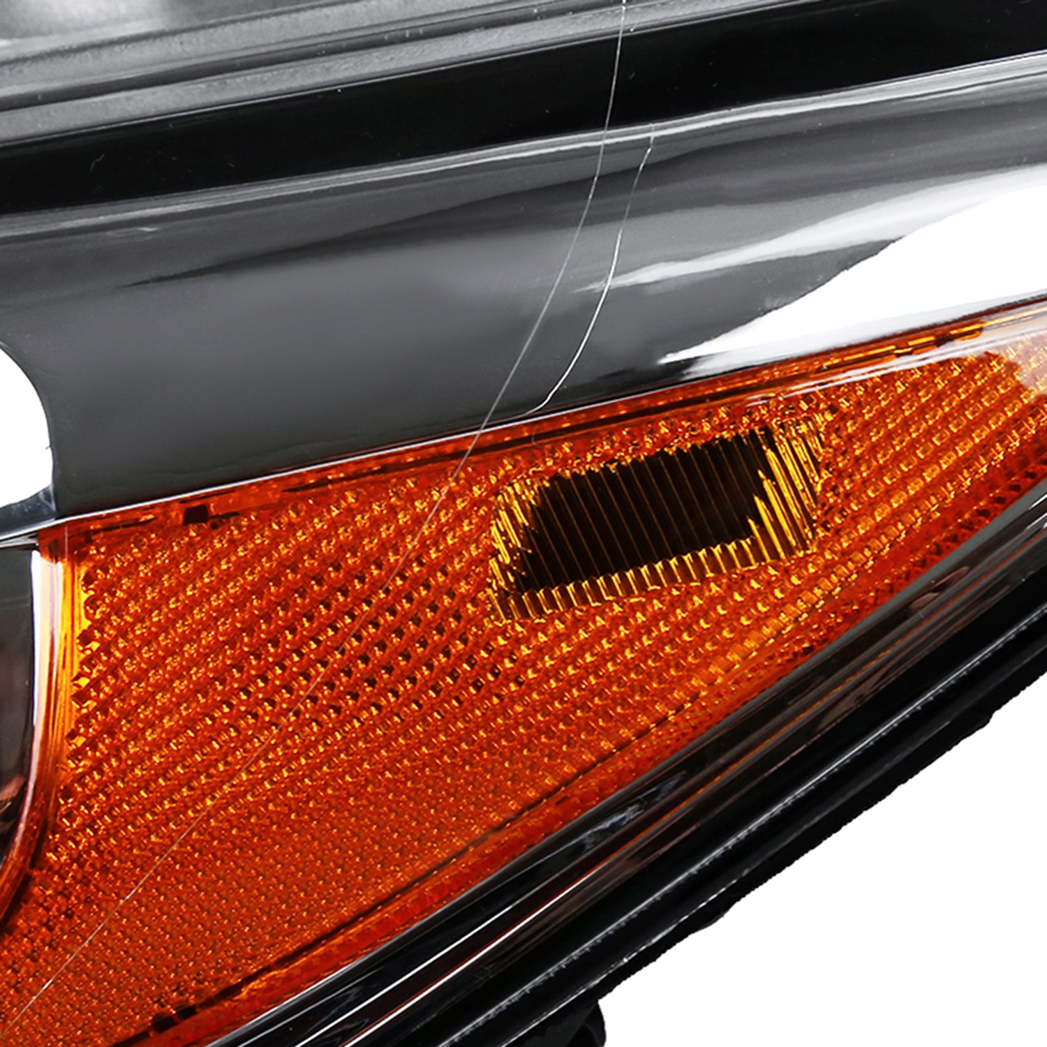 2016-2018 Honda HR-V Crystal Headlights w/ Amber Reflectors Chrome/Clear Lens