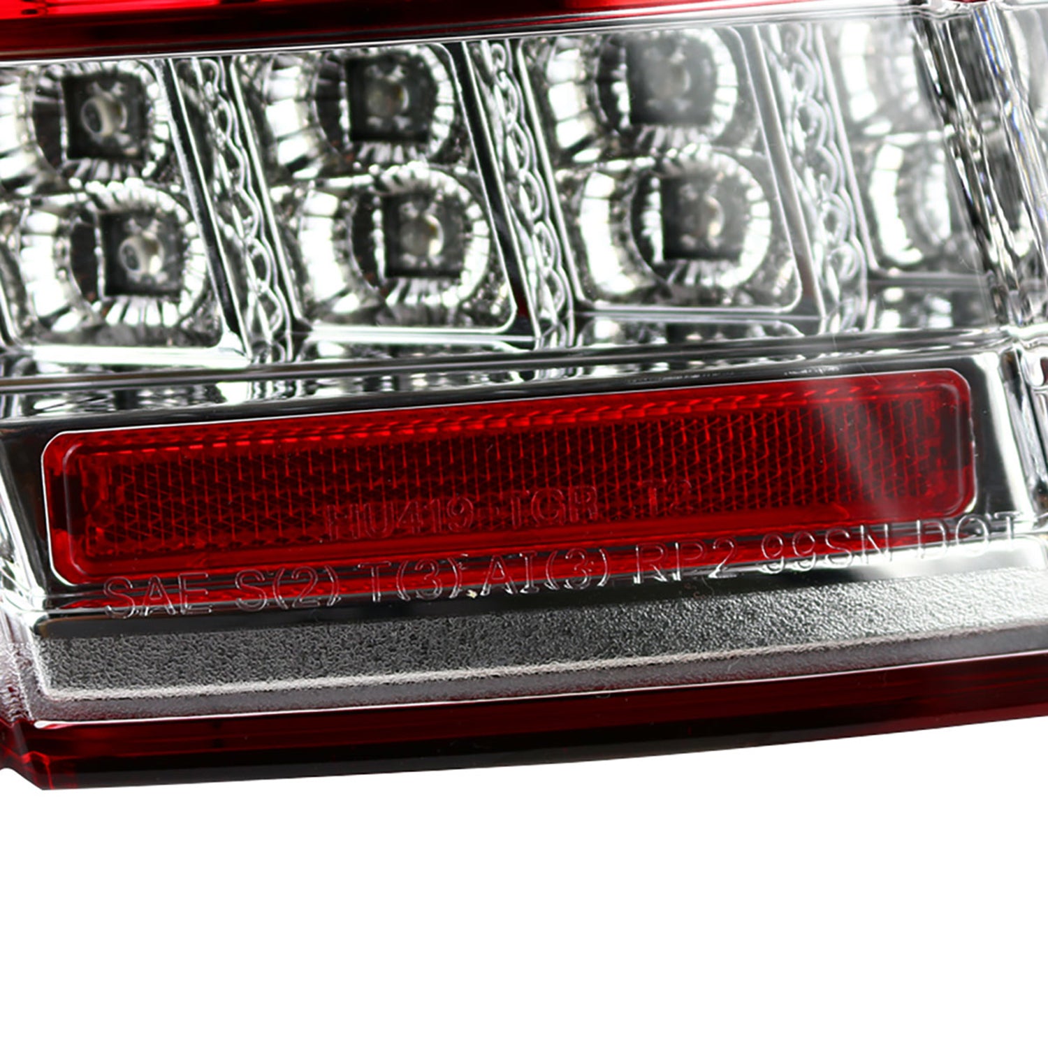 1999-2004 Ford Mustang Sequential LED Tail Lights Chrome Housing/Red Lens
