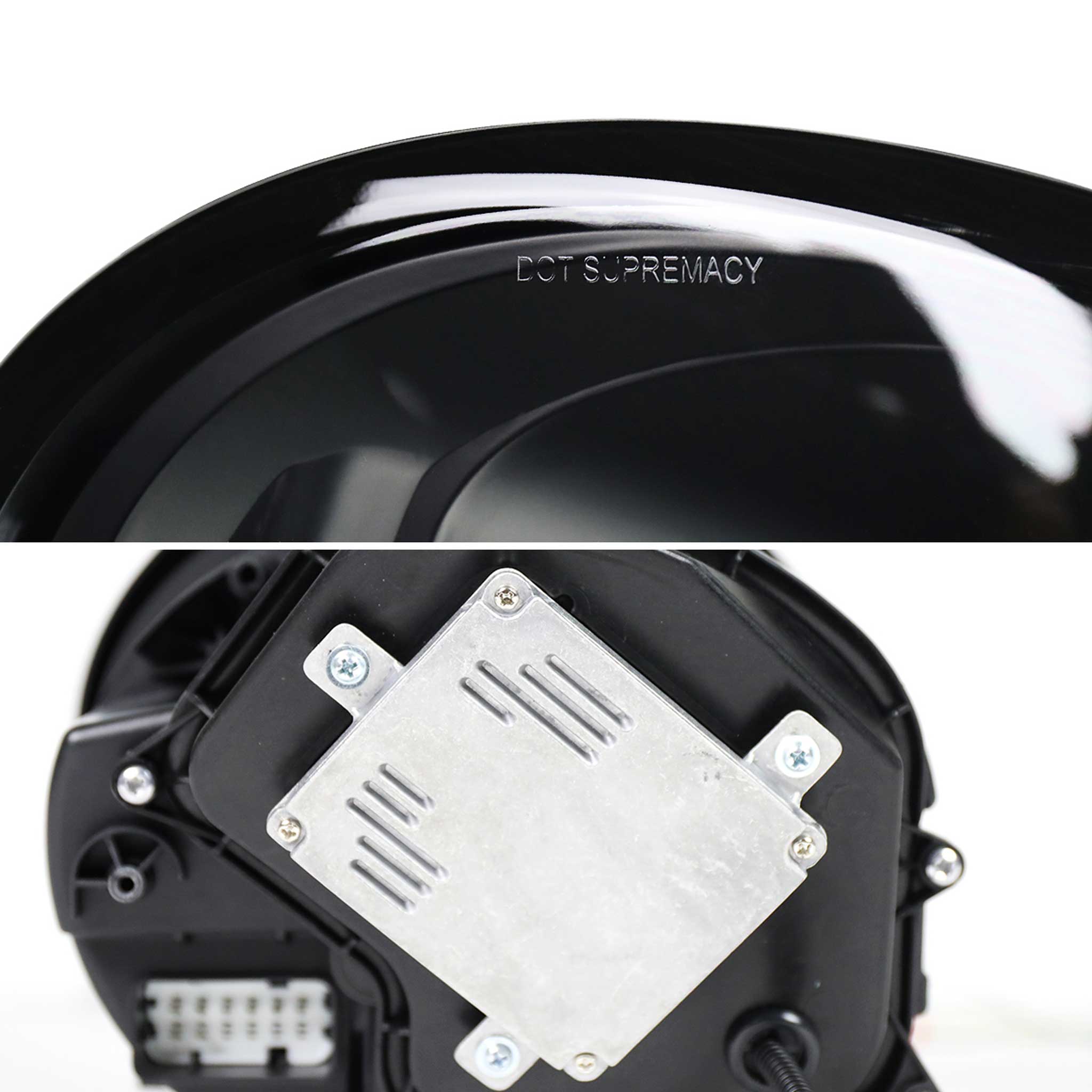 For Porsche 911 997.1 2005-2008 LED Projector DRL Headlights Matte Black Housing Glossy Black Accents Clear Lens