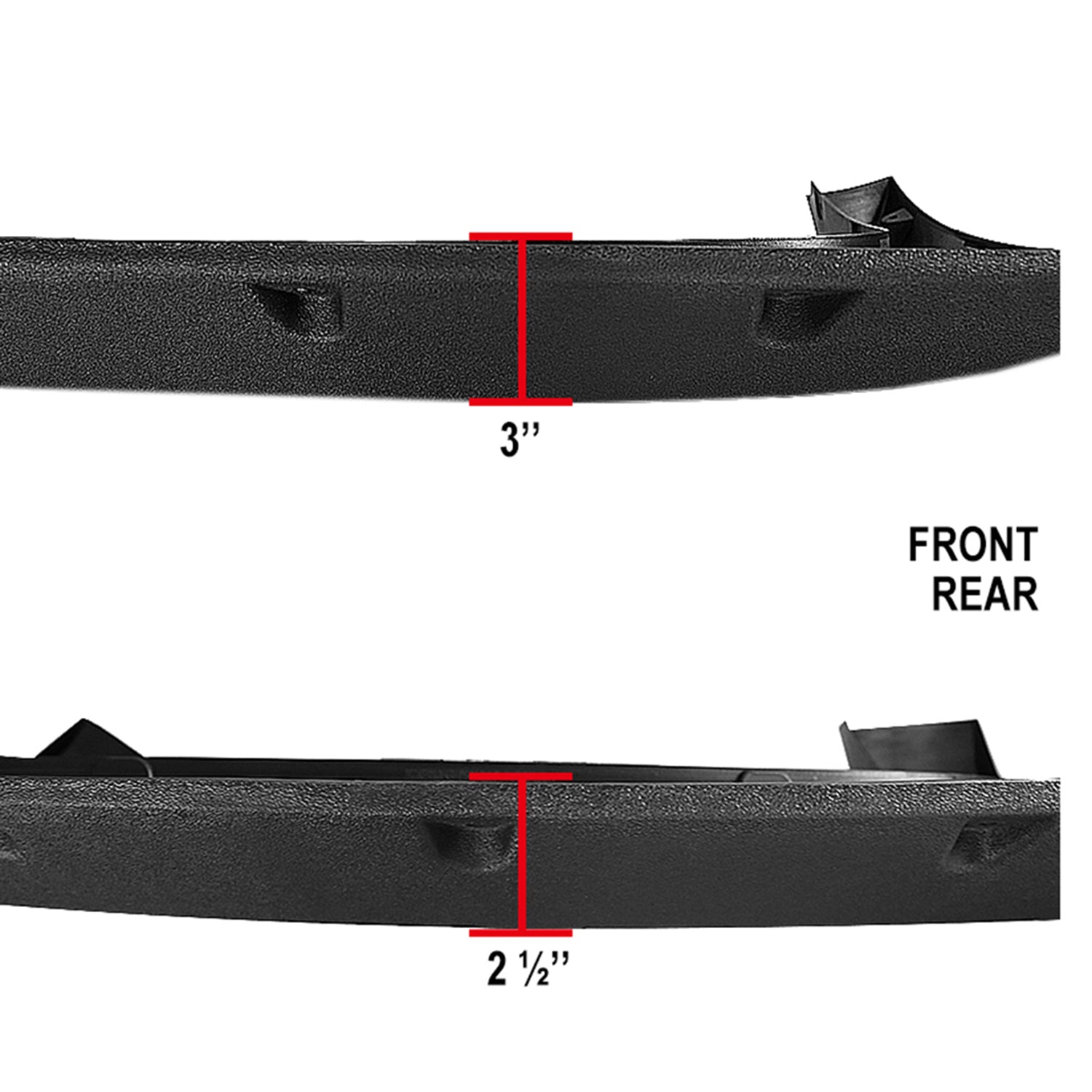 2007-2013 Chevy Silverado Black Rugged Texture Rivet Style Fender Flares