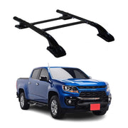 2023-2025 Chevrolet Colorado III Top Roof Rack Side Rails Black Alu 4Pcs