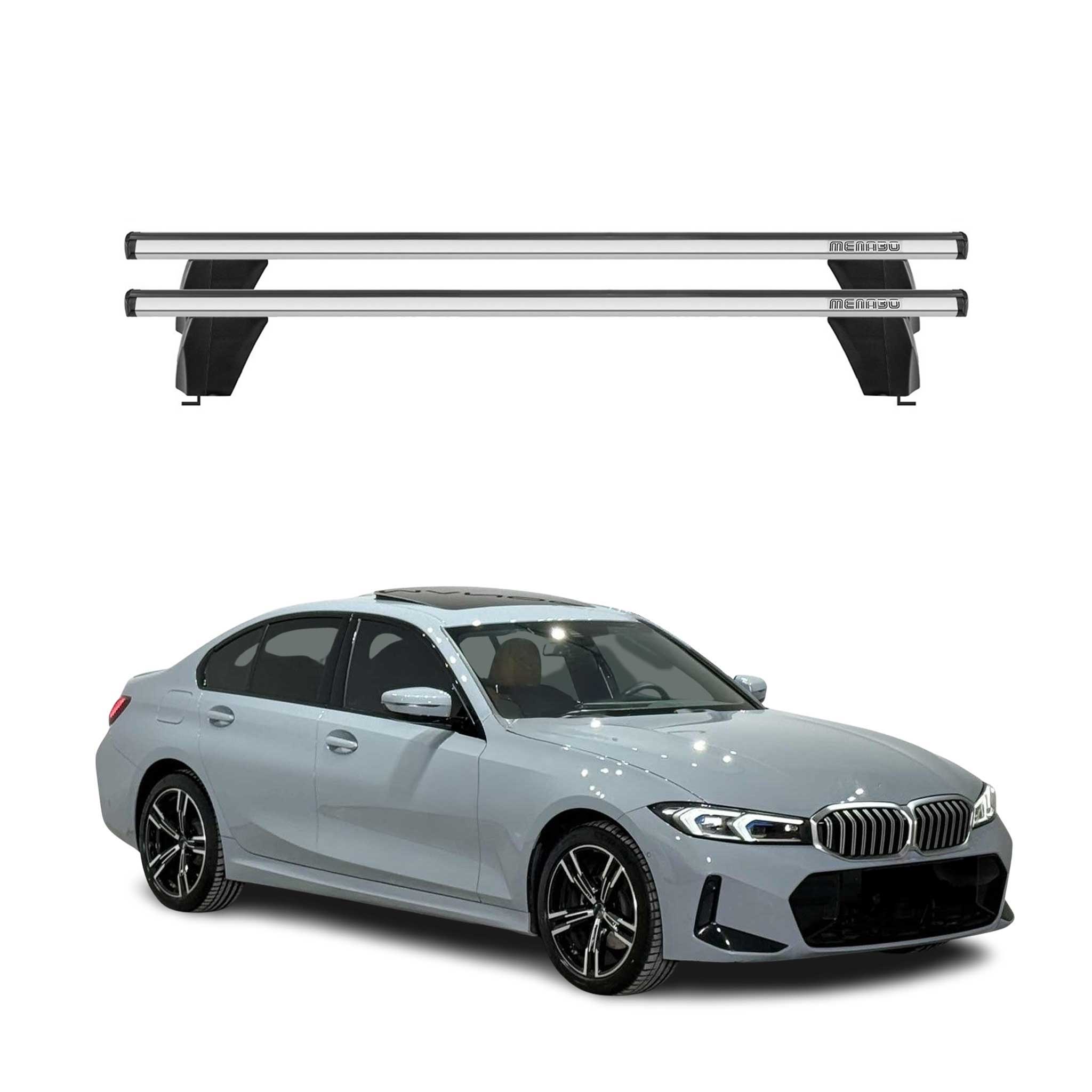 2021-2024 BMW 3 Series G20 Sedan 2019-2024 / M3 G80 Roof Rack Cross Bars Silver