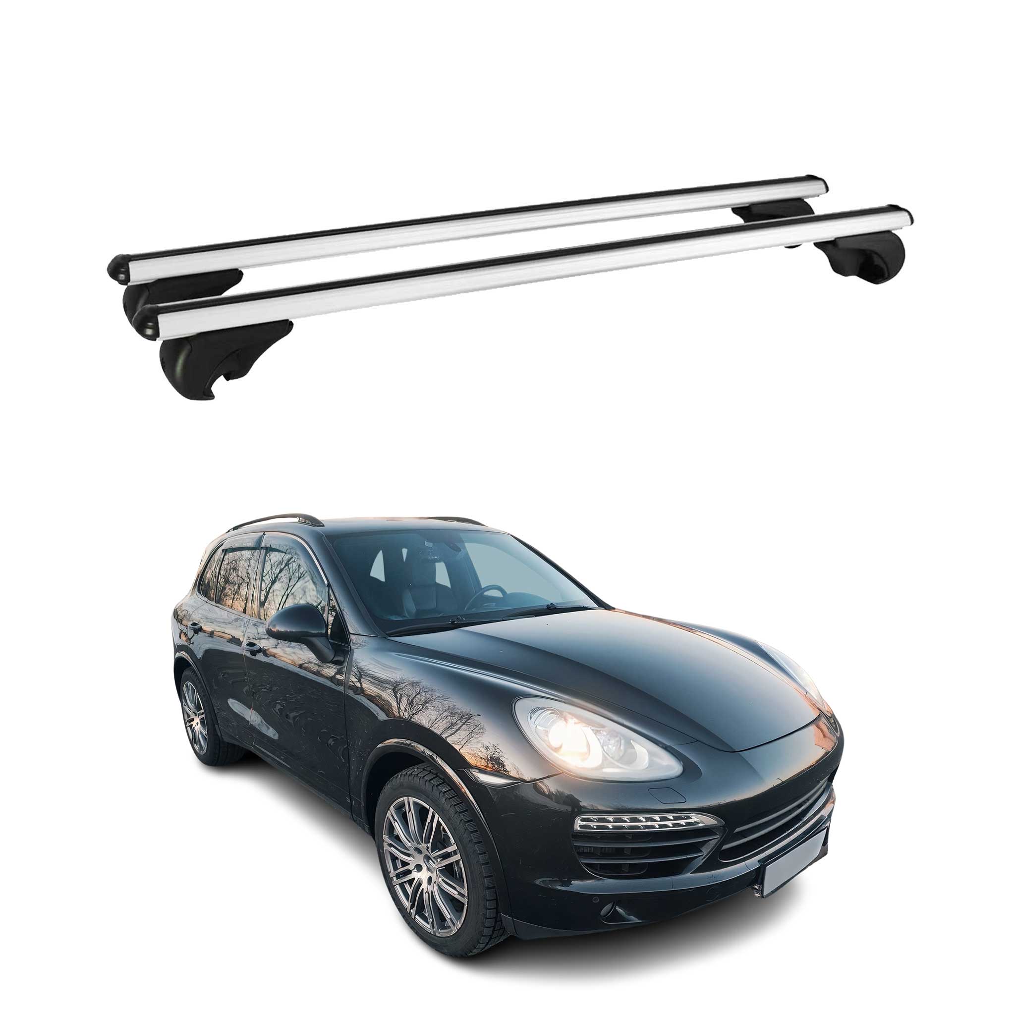 2011-2018 Porsche Cayenne Roof Rack Cross Bars Silver