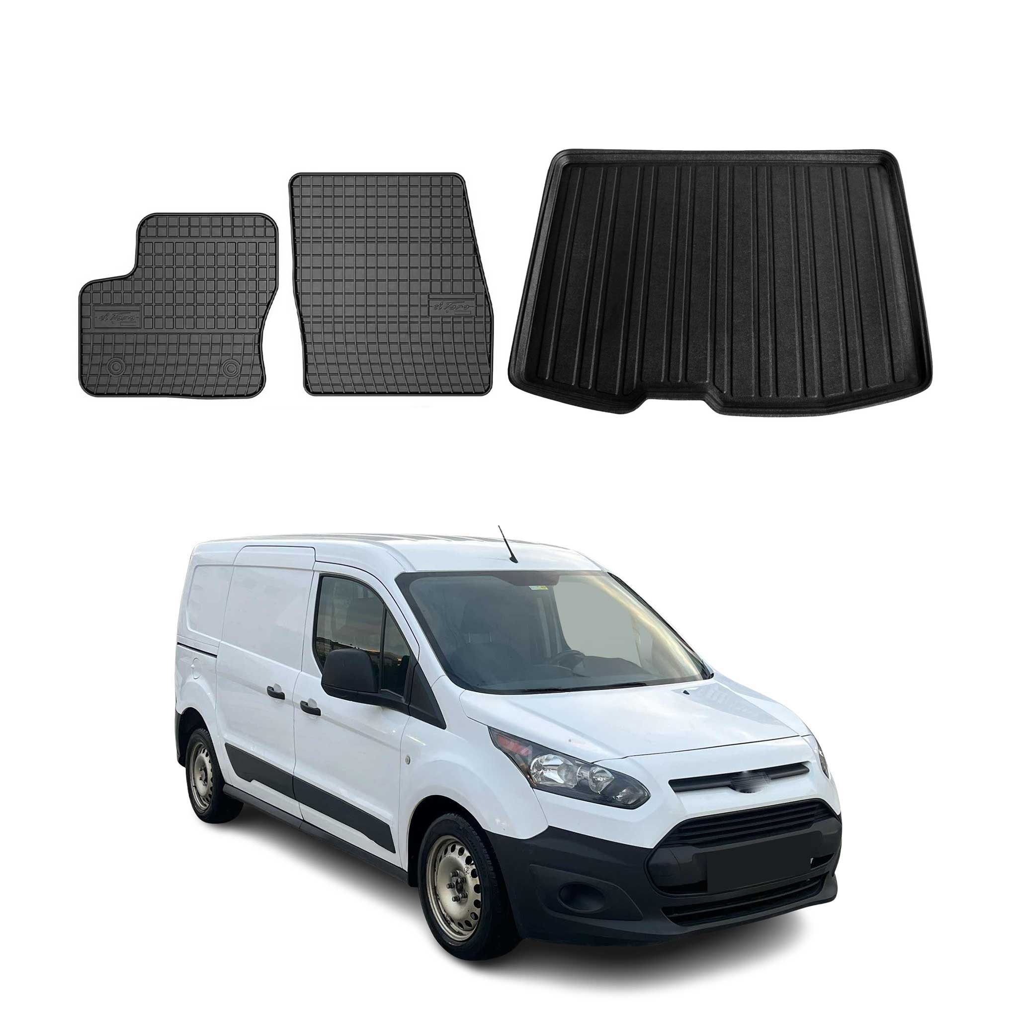 2014-2023 Ford Transit Connect Floor Mats & Cargo Liner Full Set All Weather Black