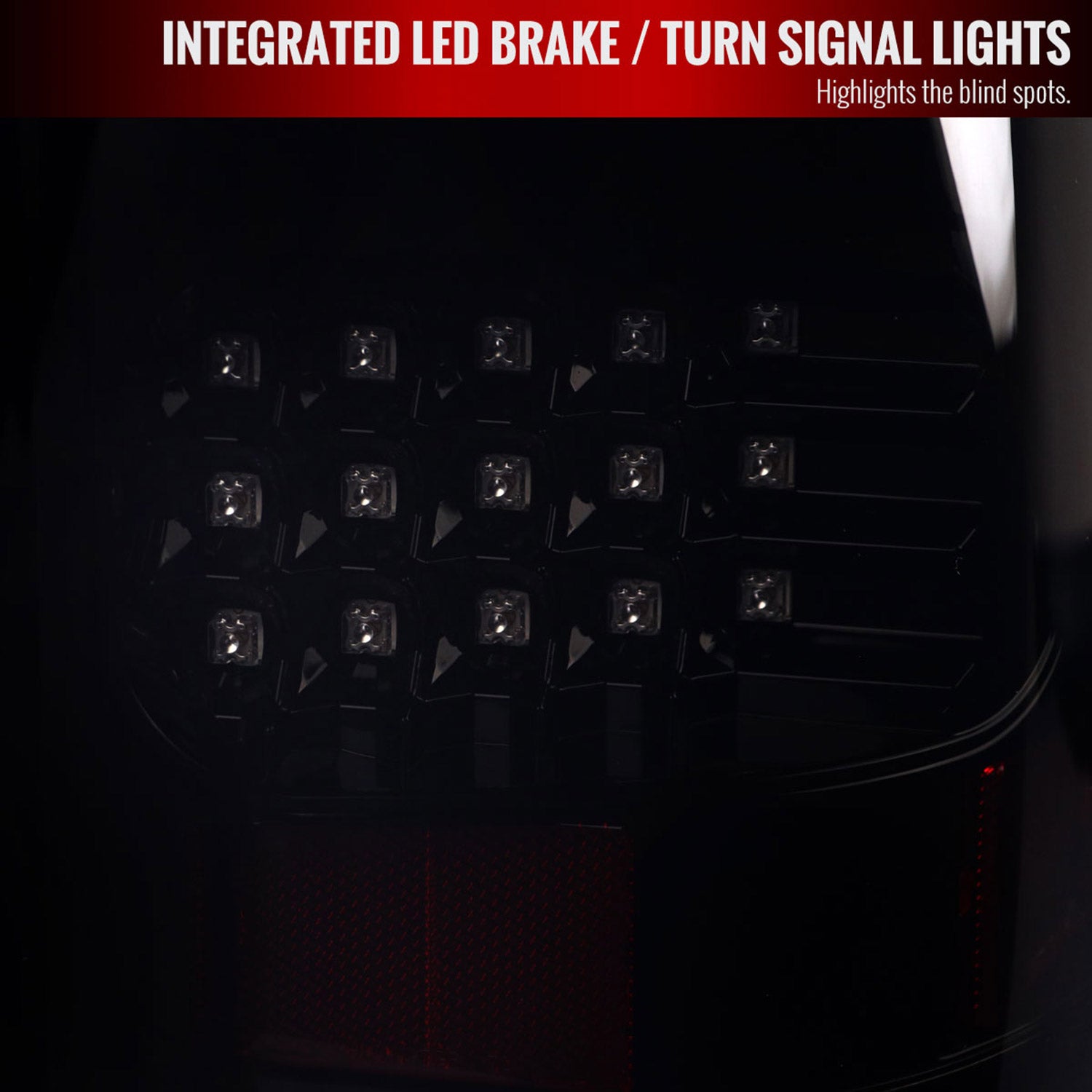 2007-2014 GMC Sierra LED Tail Lights Glossy Black Housing/Smoke Lens