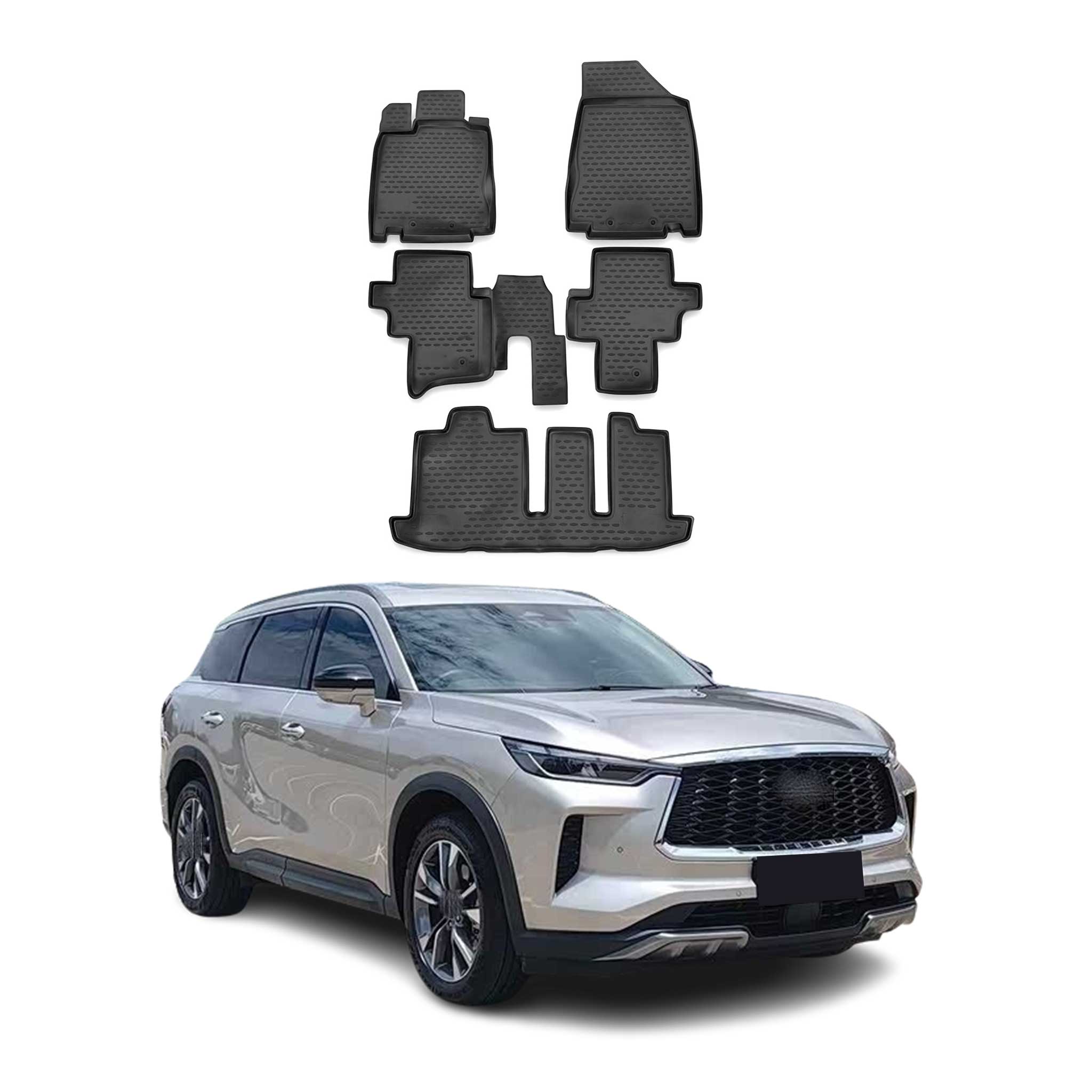 2014-2020 Infiniti QX60 Floor Mats Liners Full Set All Weather Black