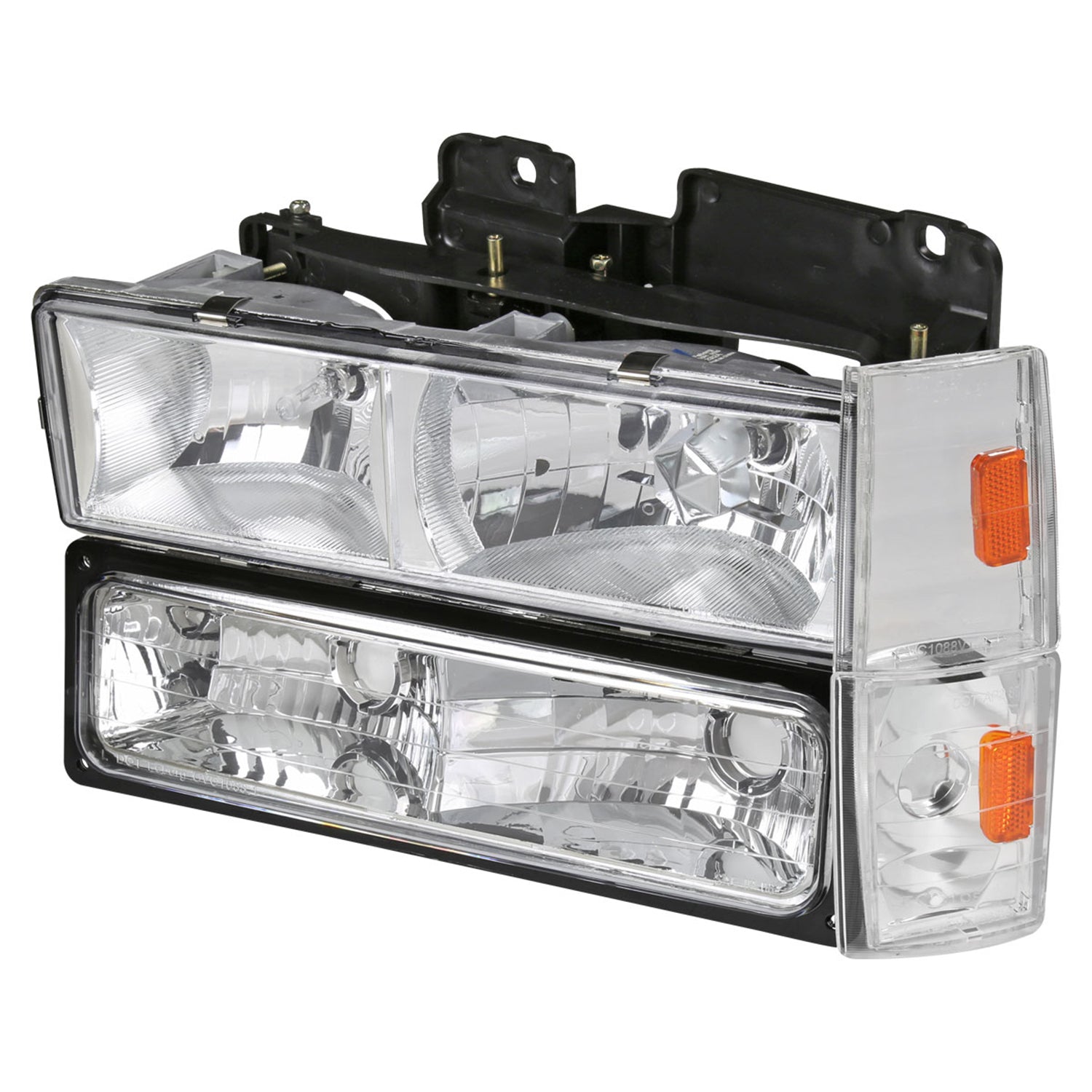 1988-1993 Chevy C/K Blazer/Tahoe/ Sierra/Yukon Headlights Lights Set Chrome