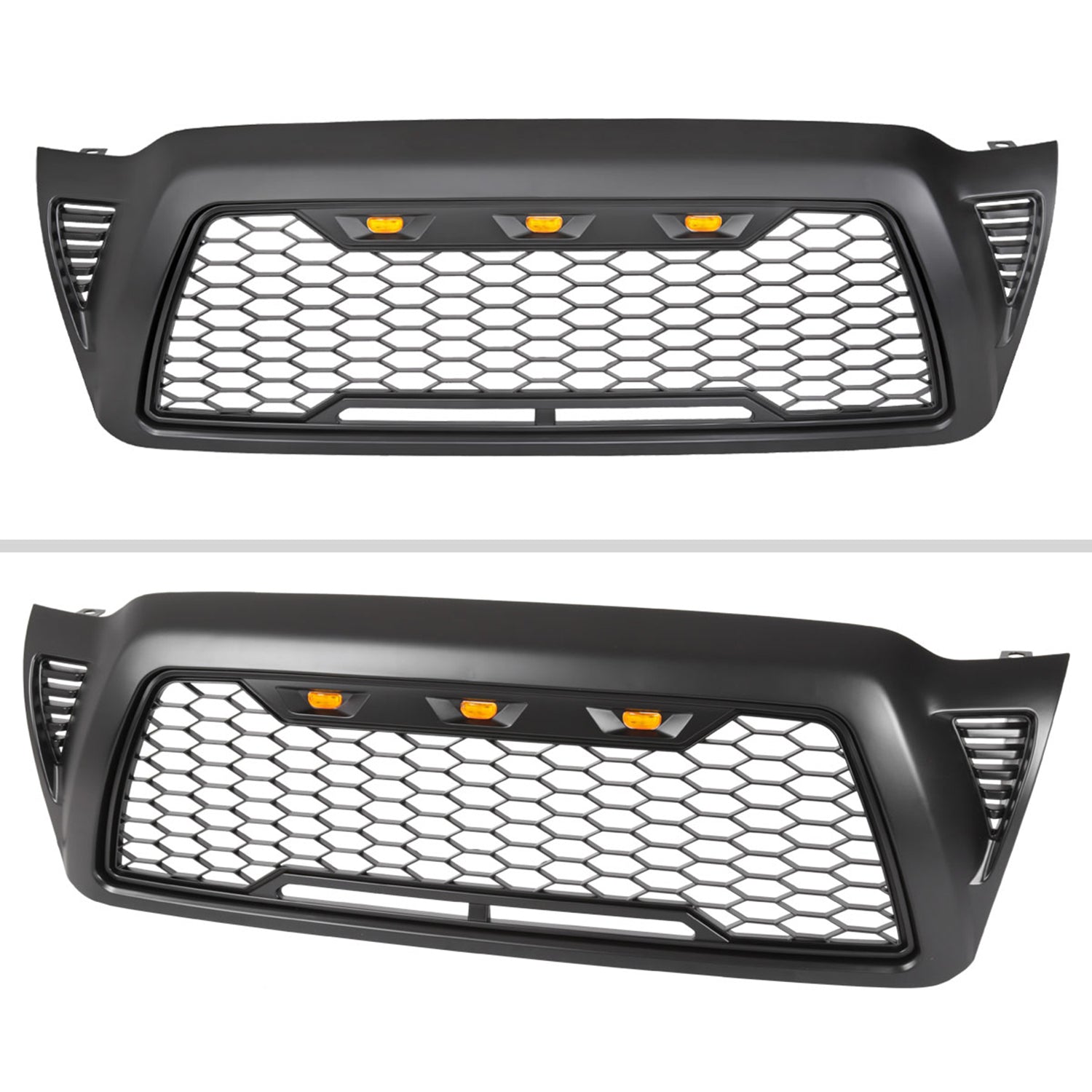 2005-2011 Toyota Tacoma Matte Black Mesh Replacement Grille w/ LED Lights