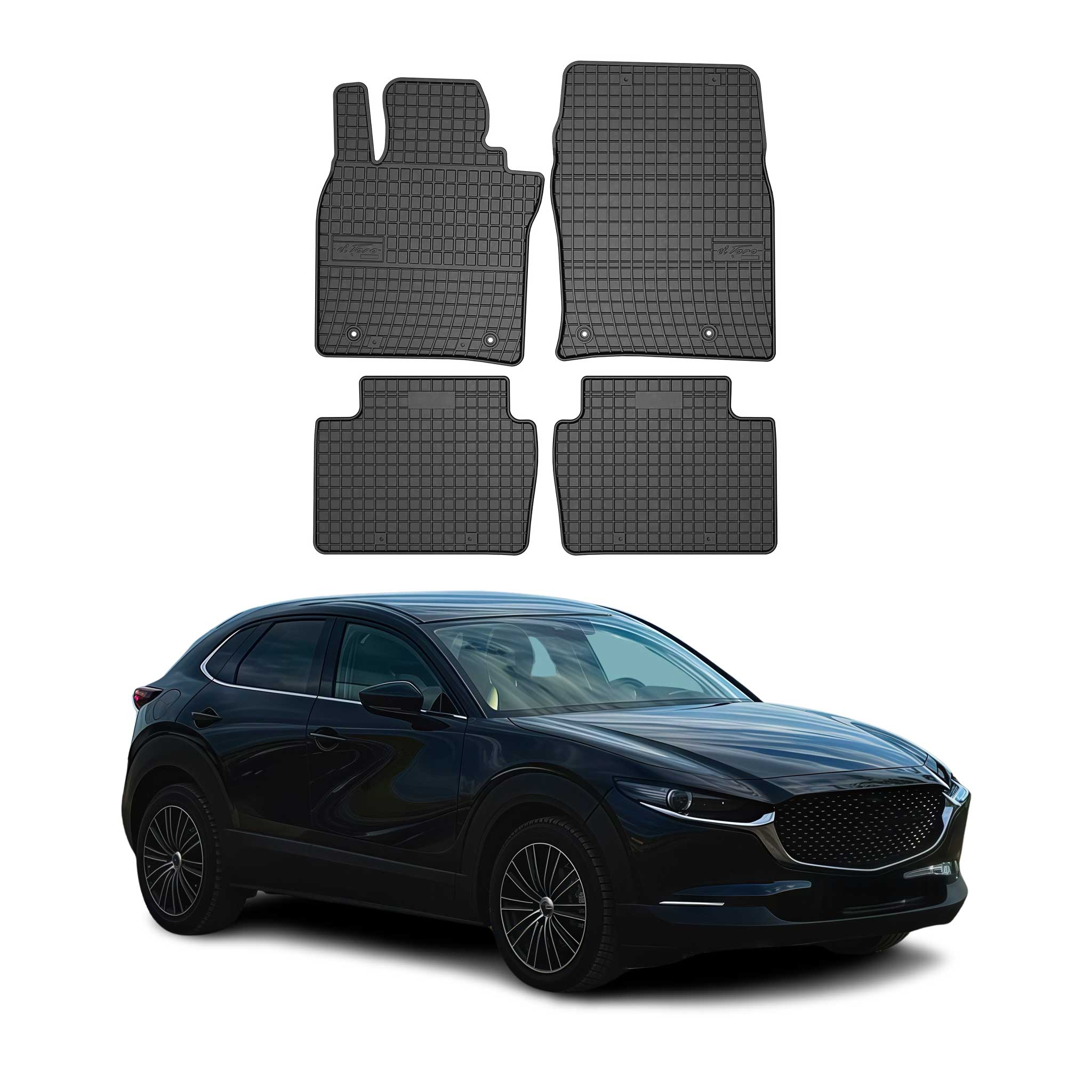 2020-2025 Mazda CX-30 Floor Mats Liners Full Set All Weather Rubber Black