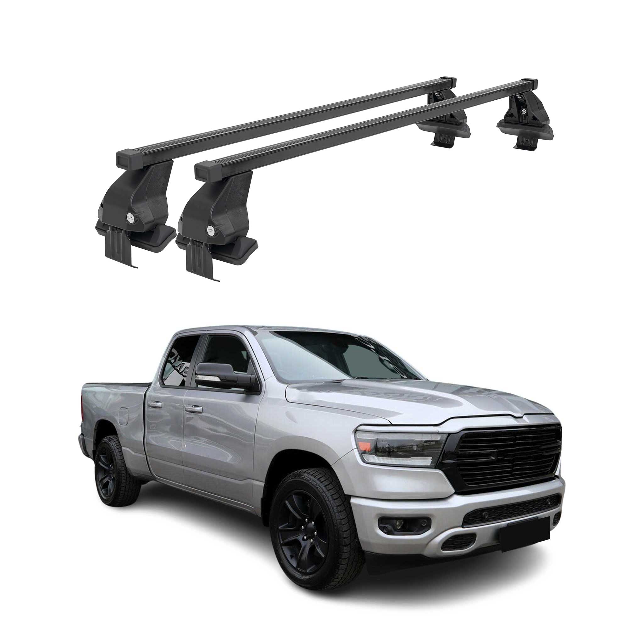 2009-2018 RAM 2500 Roof Rack Cross Bars Black