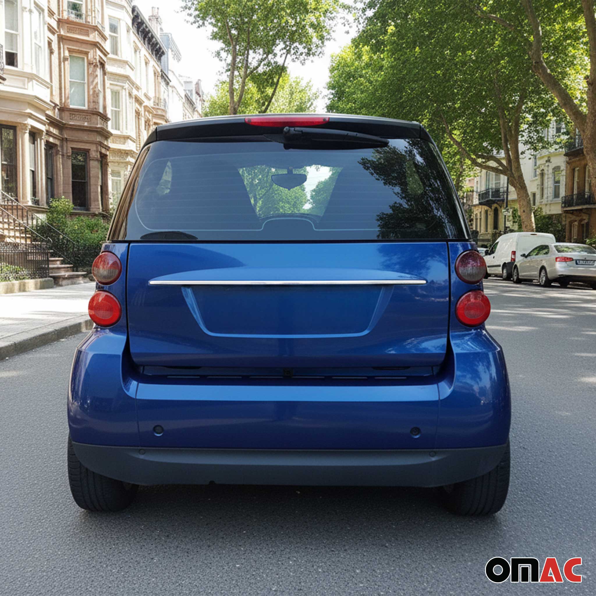 2007-2015 Smart ForTwo Rear Trunk Tailgate Door Handle Cover Stainless Steel Silver