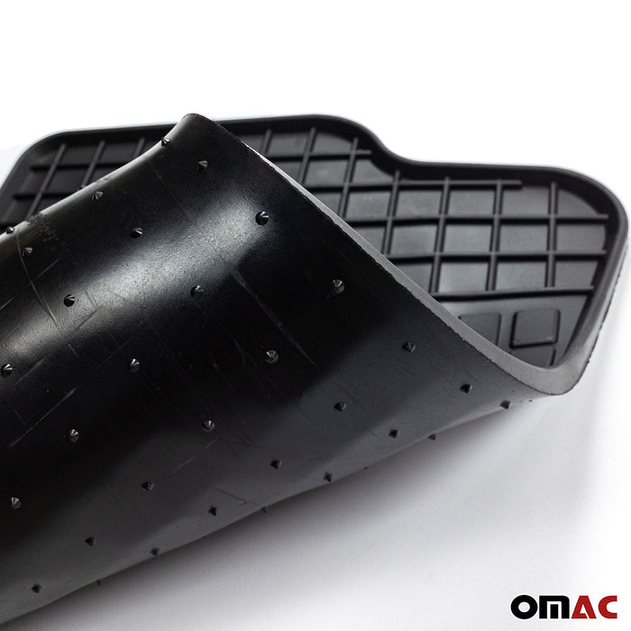 OMAC Floor Mats Liner for Ford Focus 2008-2011 Black Rubber All-Weather 4 Pcs