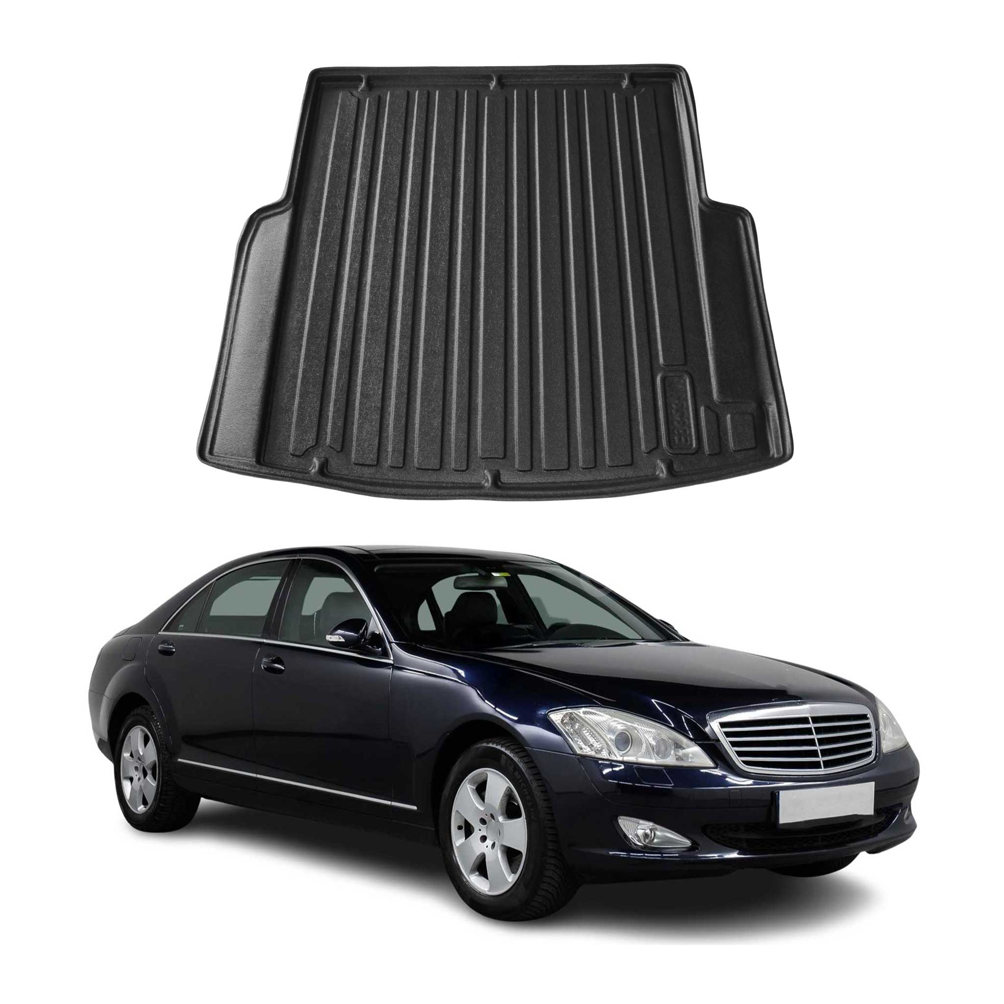 2007-2013 Mercedes S Class W221 Cargo Liner Trunk Mat All Weather Black