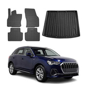2019-2026 Audi Q3 2.gen Floor Mats & Cargo Liner Full Set All Weather Black