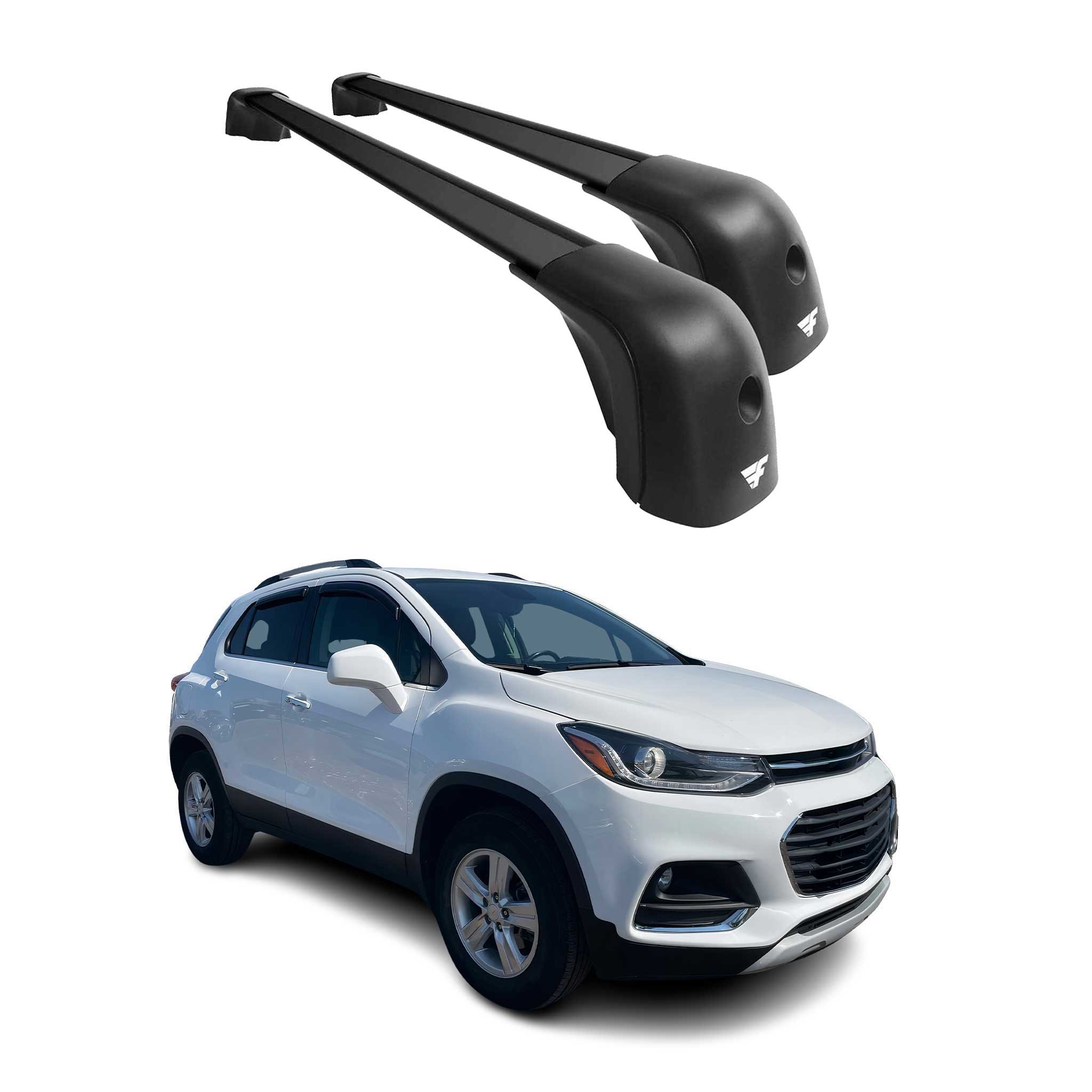 Roof Racks Cross Bars for Chevrolet Trax 2013-2022 Aluminium 220lb Black