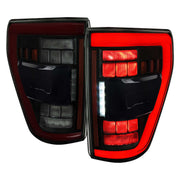 For Ford F-150 2021-2023 Full LED Tail Light Black Housing Smoked Lens