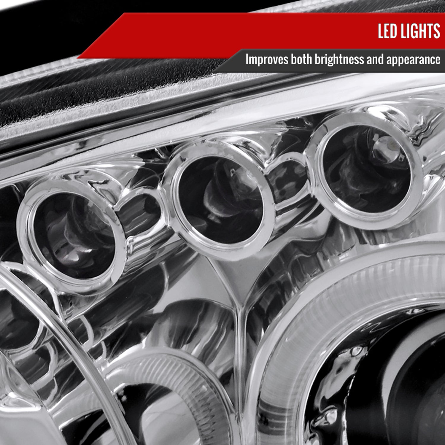 2004-2005 Subaru Impreza WRX/STI Outback Dual Halo Projector Headlights Chrome