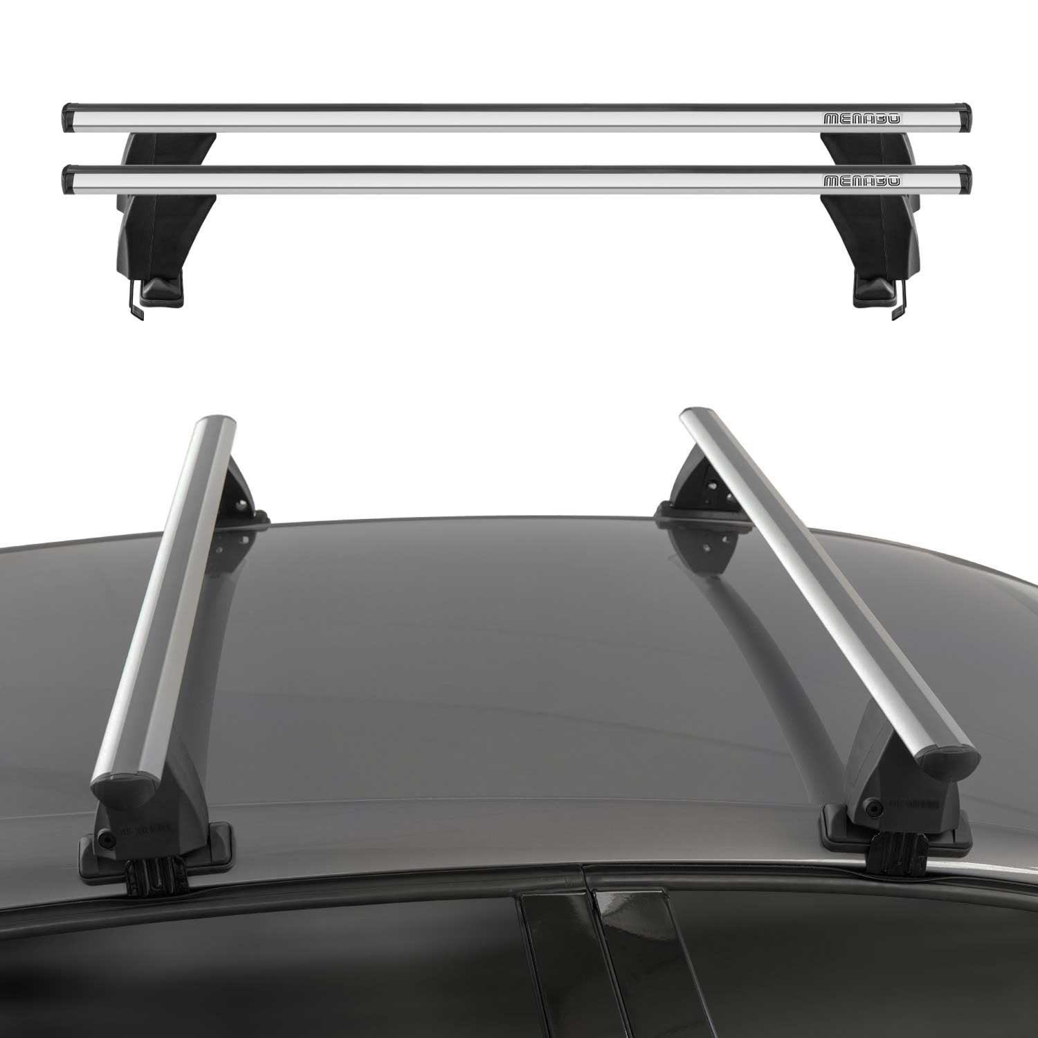 2021-2024 Audi Q5 SQ5 2.gen Facelift Roof Rack Cross Bars Silver