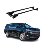Cross Bars Roof Racks Aluminium for Chevrolet Suburban 2021-2025 Black 2Pcs