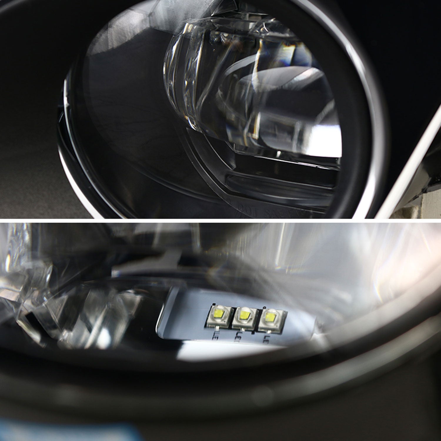 2012-2014 Toyota Camry SMD LED Fog Lights Switch & Chrome Bezels