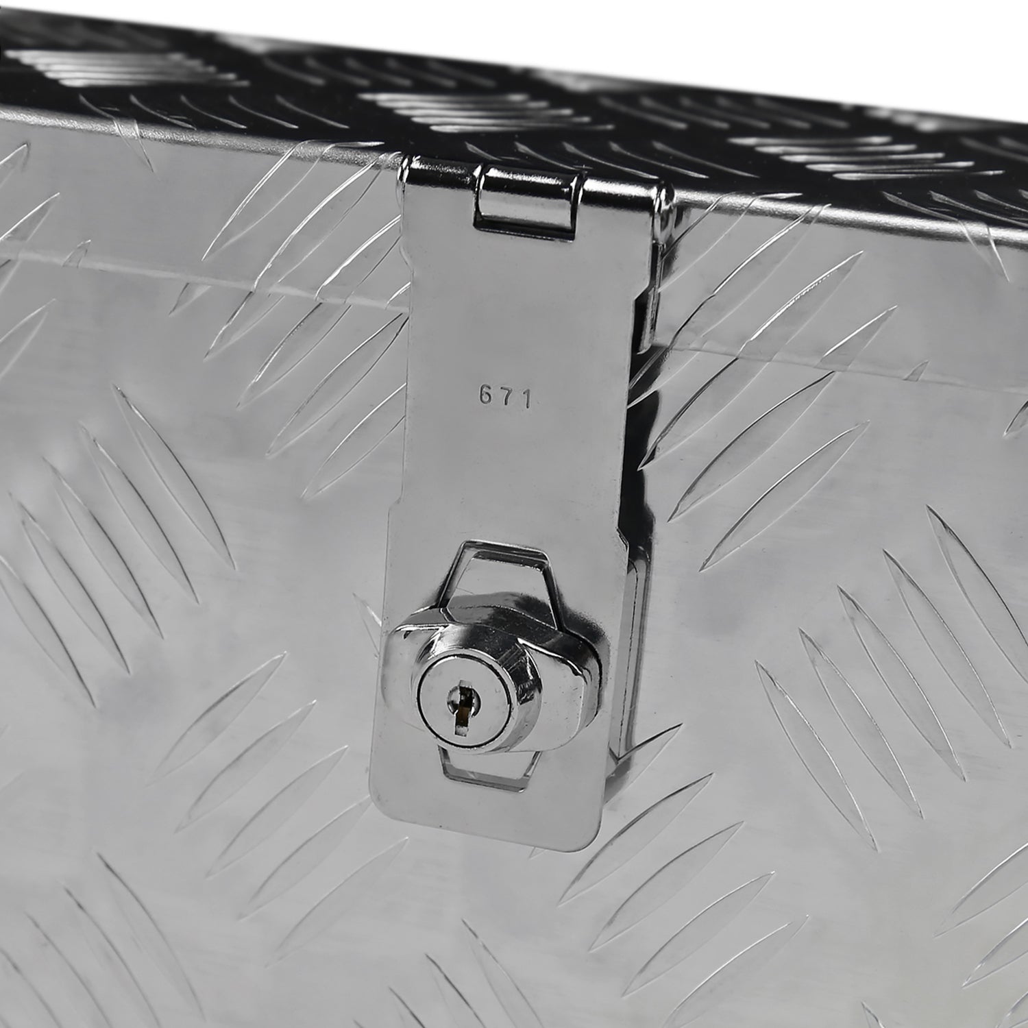 Universal 20" Heavy Duty Silver Aluminum Tool Box w/ Lock & Keys