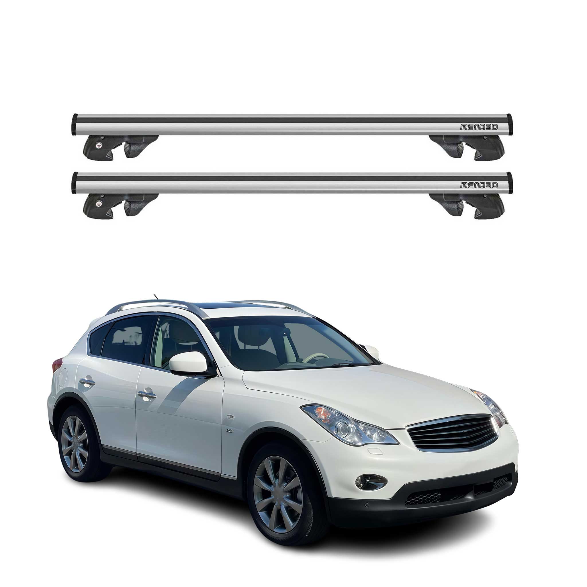 2014-2017 Infiniti Qx50 Roof Rack Cross Bars Silver
