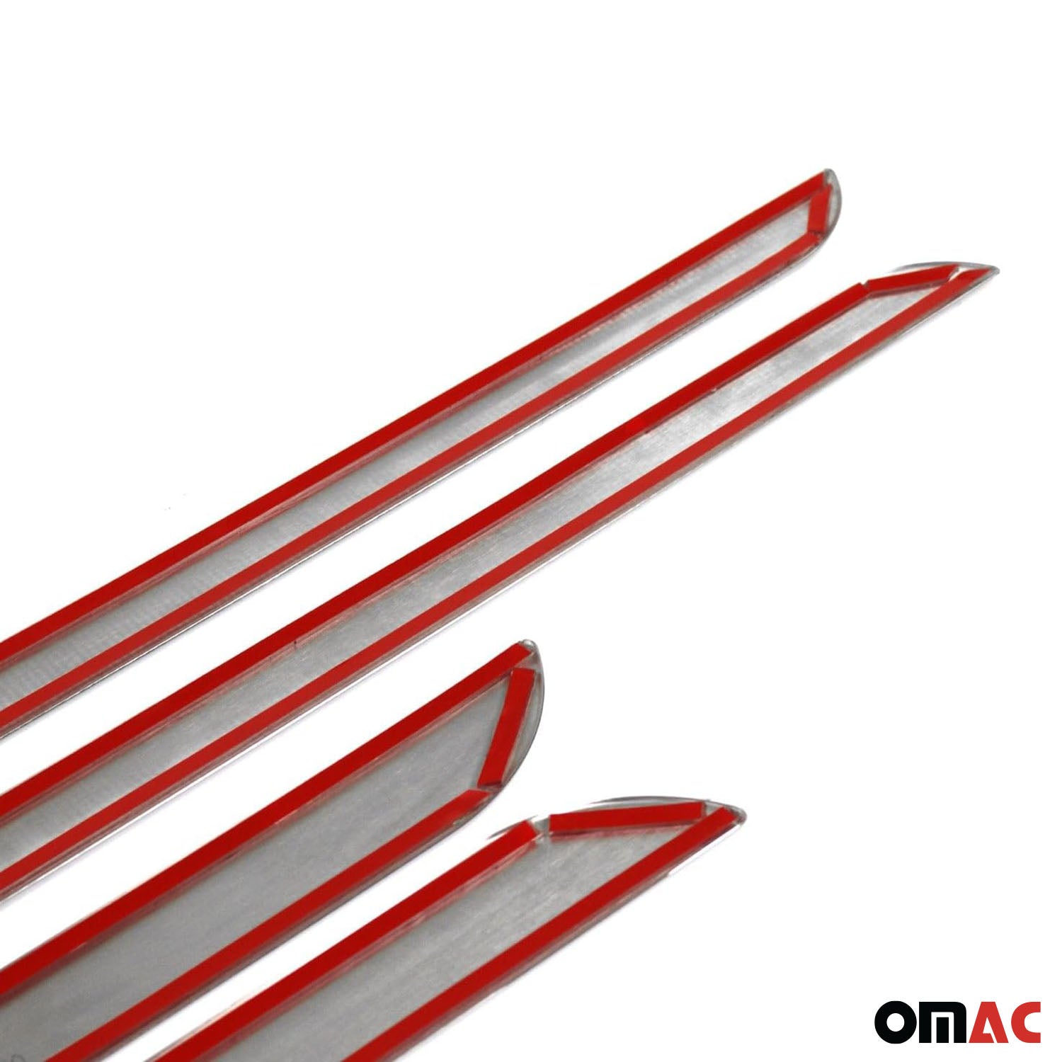 2006-2017 Jeep Compass Side Door Molding Trim Skirt Garnish Stainless Steel 4 Pcs