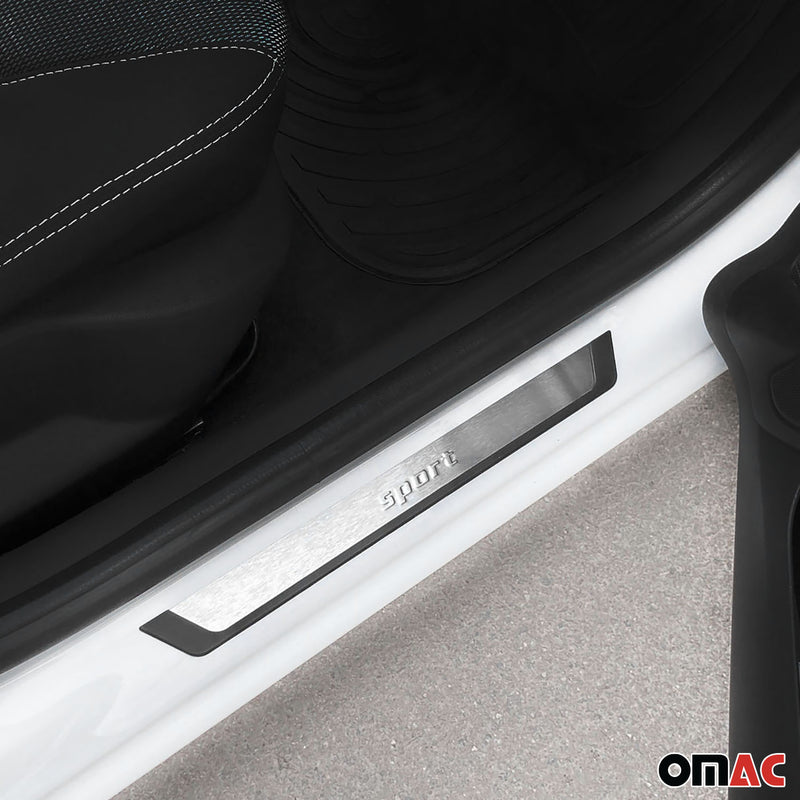 2010-2020 VW Amarok Door Sill Scuff Plate Scratch Protector Sport Brushed Steel 4Pcs