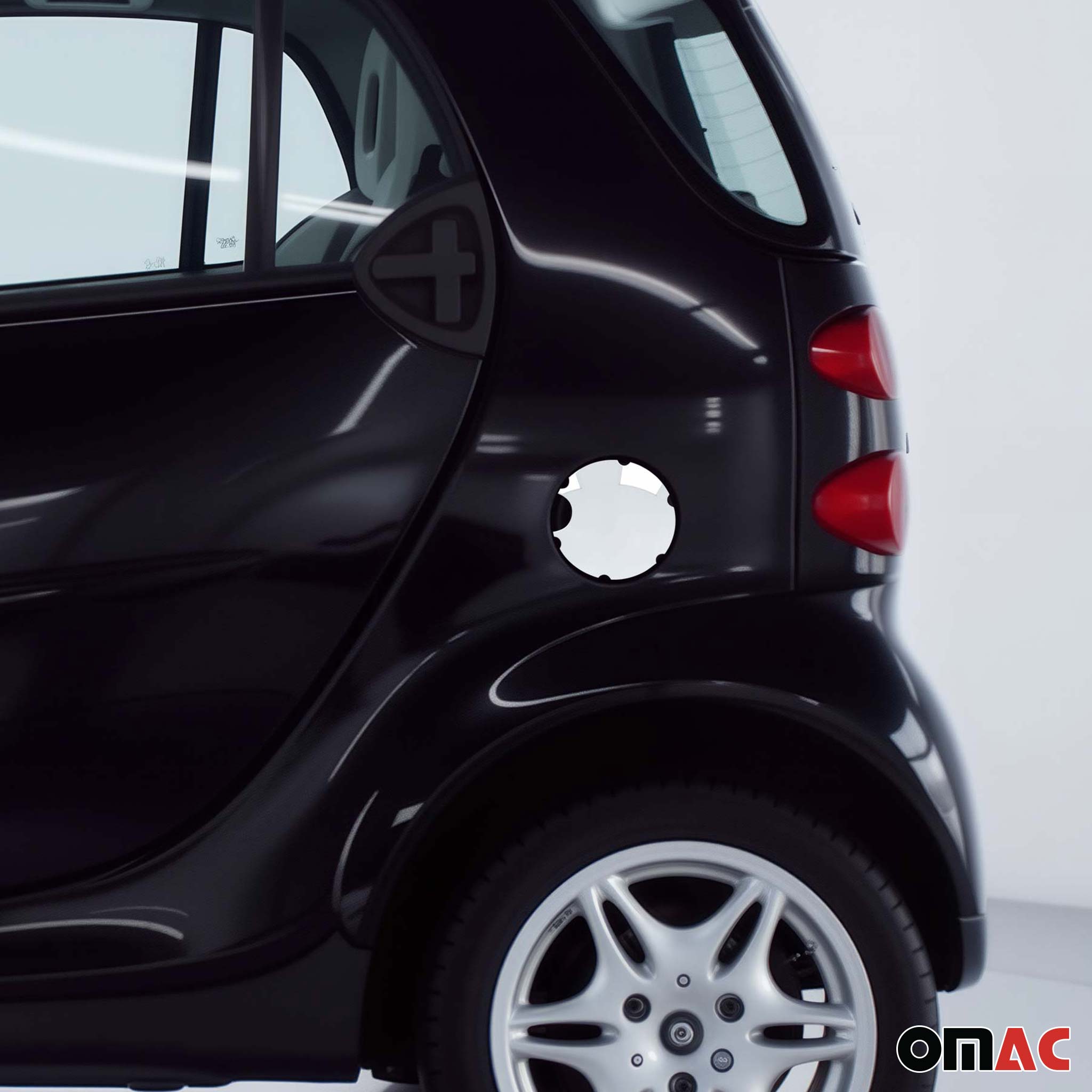 1998-2007 Smart ForTwo Fuel Caps Cover Gas Cap Cover Stainless Steel Silver 1Pc