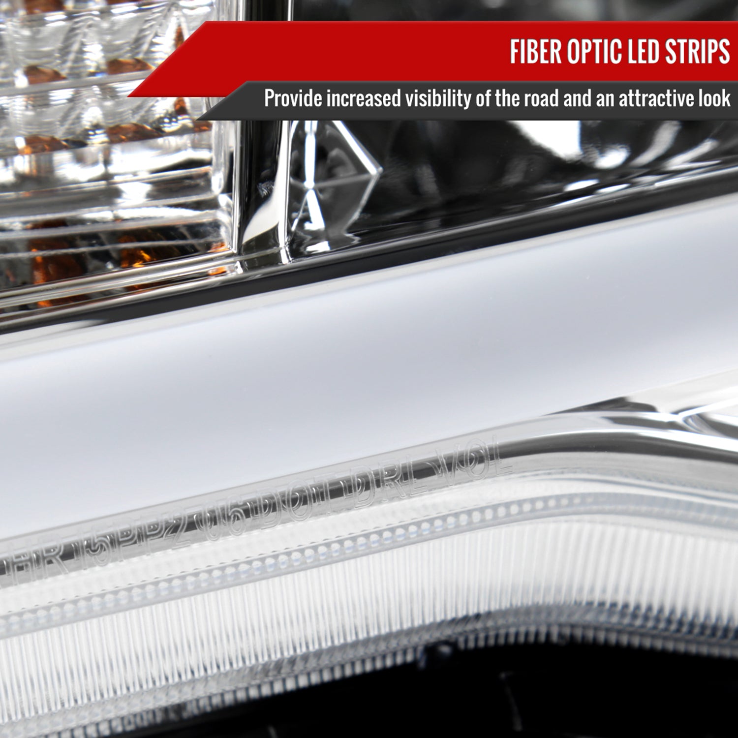 2005-2011 Toyota Tacoma LED Bar Projector Headlights Chrome/Clear Lens