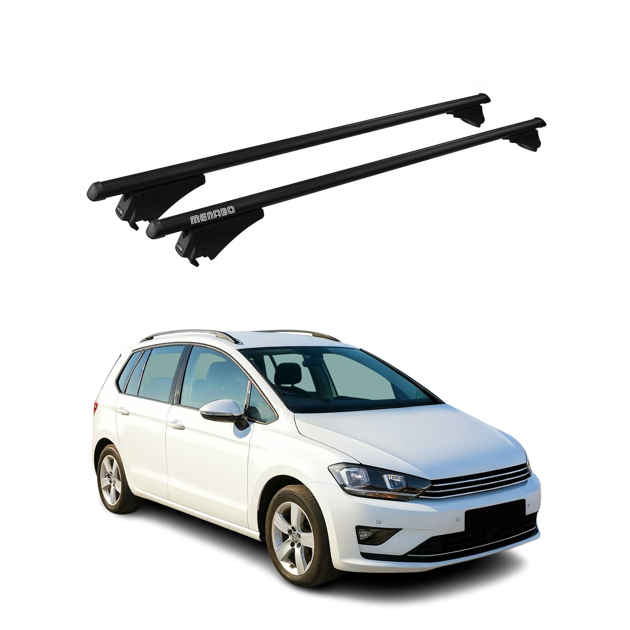 2015-2019 VW Golf Sportwagen Mk7 Roof Rack Cross Bars Black
