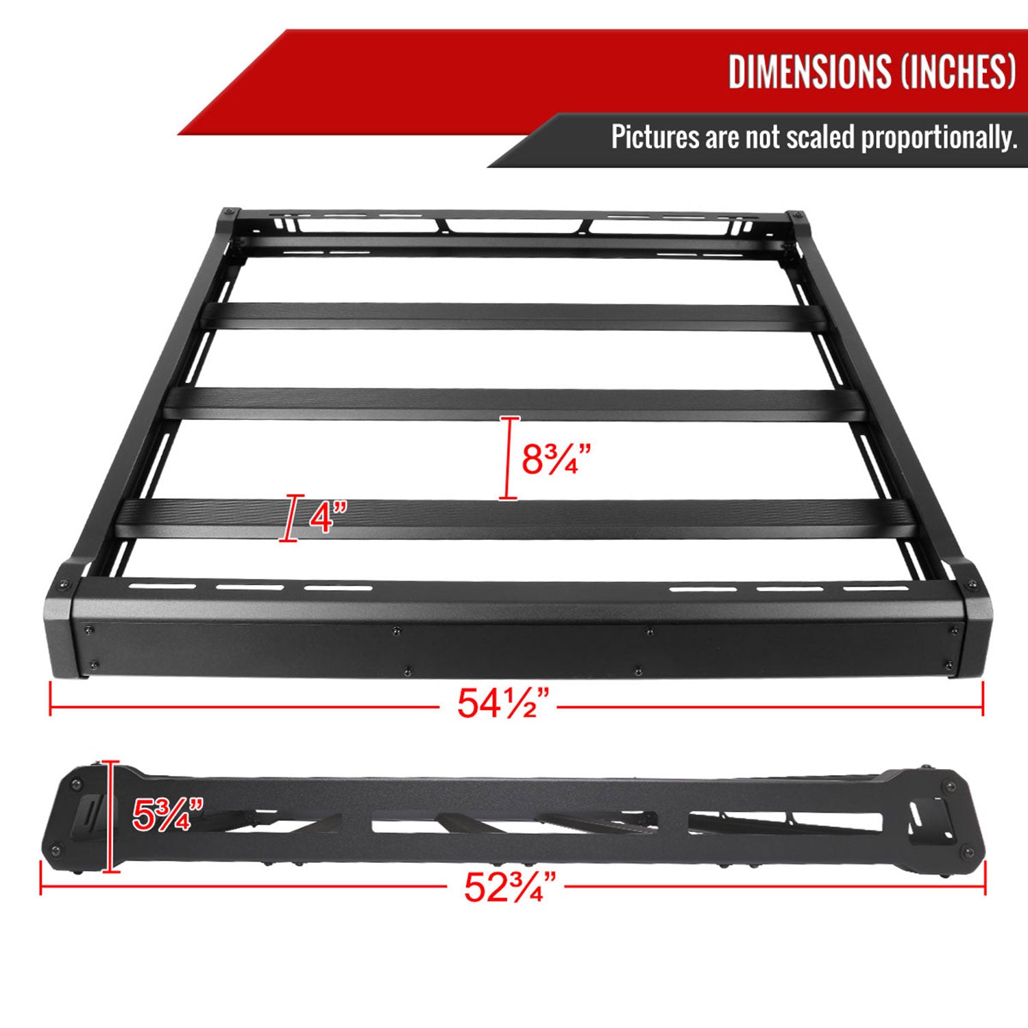 2018-2022 Jeep Wrangler JL/2020-2022 Jeep Gladiator Roof Rack Cargo Carrier