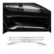 2018-2022 Toyota C-HR Side Door Molding Trim Skirt Garnish Stainless Steel Silver 4Pcs